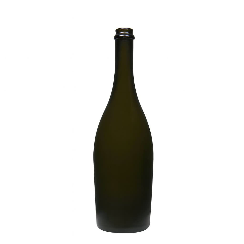 750 ml pezsgősüveg 'Carmen', üveg, antikzöld, nyak: csavarzár