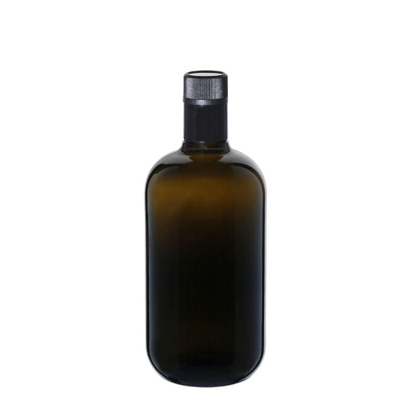 750 ml-es ecetes/olajos palack 'Biolio', üveg, antikzöld, szájnyílás: DOP