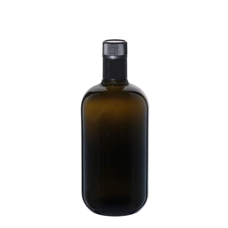 750 ml ecet-/olajüveg 'Biolio', üveg, antikzöld, nyílás: DOP