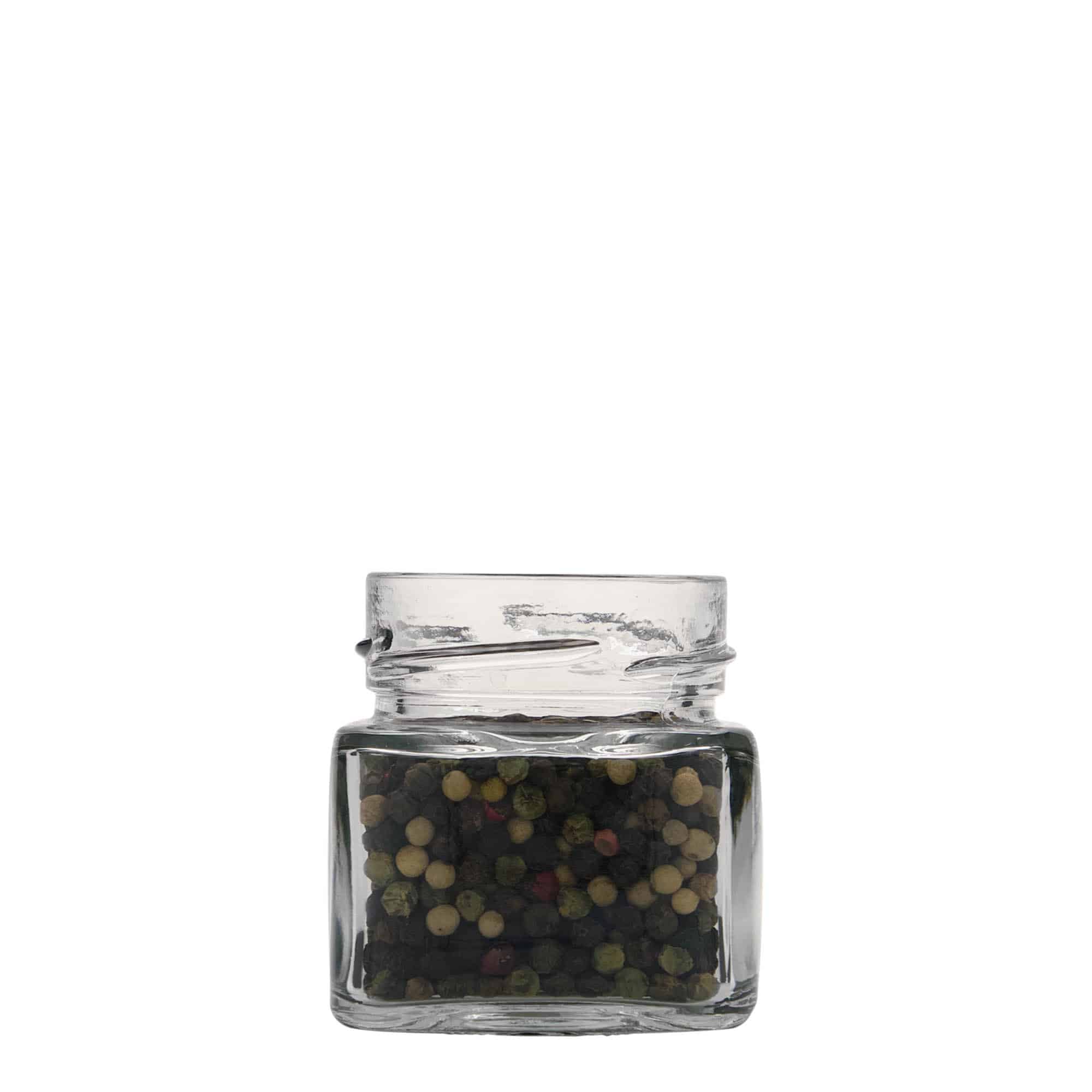 106 ml négyzetes üveg 'Ikarus', nyílás: Deep-Twist-Off (DTO 58)