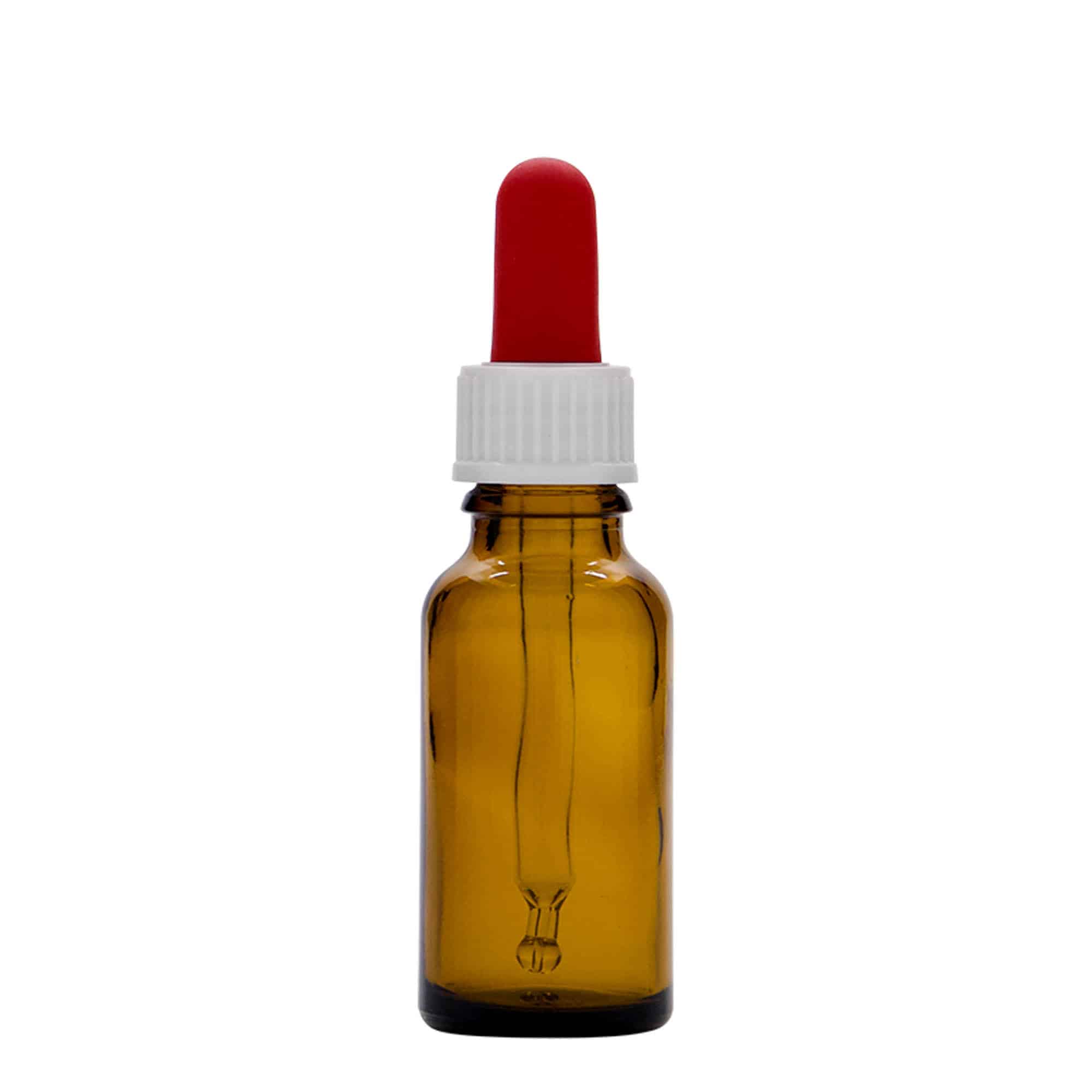 20 ml-es pipettás patikai üveg, üveg, barna, szájnyílás: DIN 18 20 ml-es pipettás patikai üveg, üveg, barna, szájnyílás: DIN 18