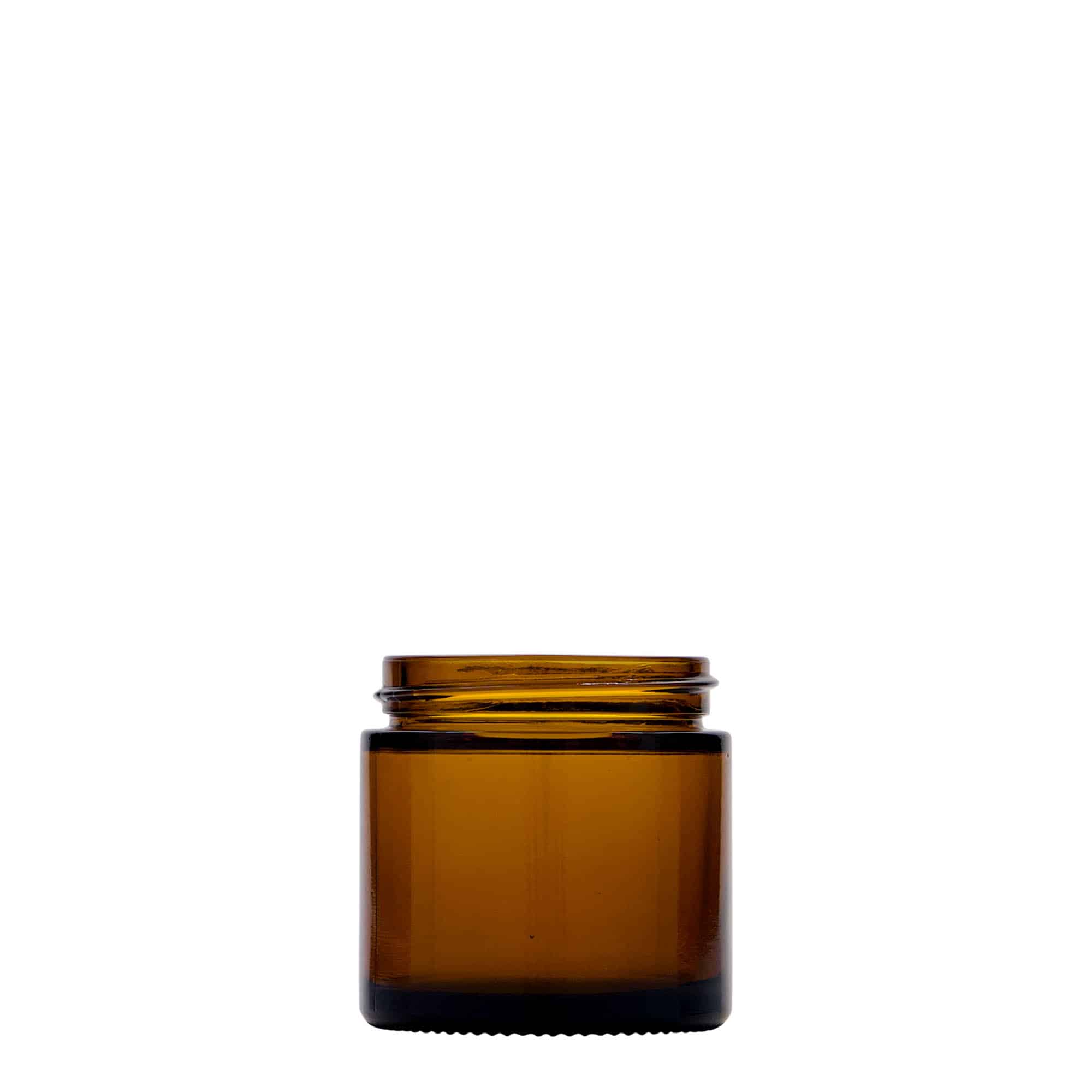 60 ml-es tégely 'Brown Line', üveg, barna, szájnyílás: csavaros kupak 60 ml-es tégely 'Brown Line', üveg, barna, szájnyílás: csavaros kupak