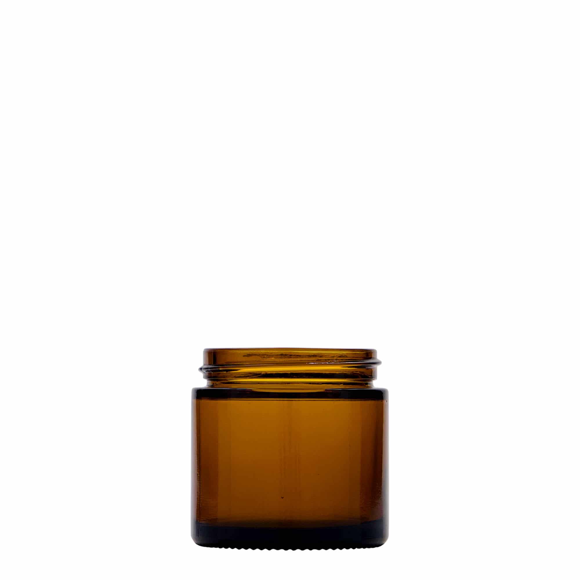 60 ml tégely 'Brown Line', üveg, barna, nyílás: csavarzár