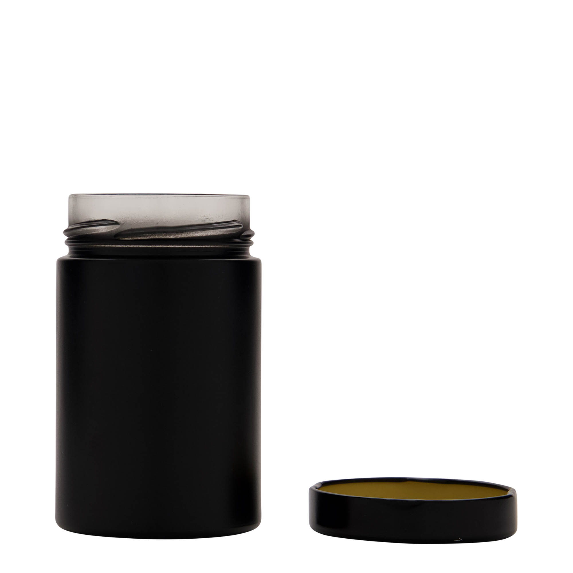 327 ml kerek üveg 'Aurora', fekete, nyílás: Deep-Twist-Off (DTO 66)