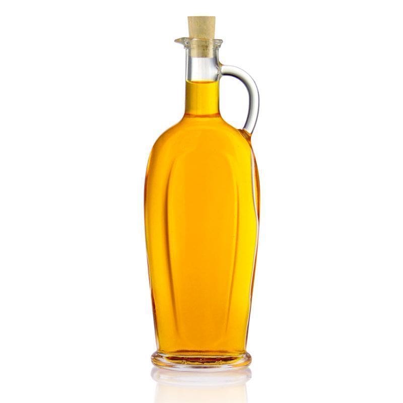 500 ml üvegpalack 'Eleganta', ovális, nyílás: parafa