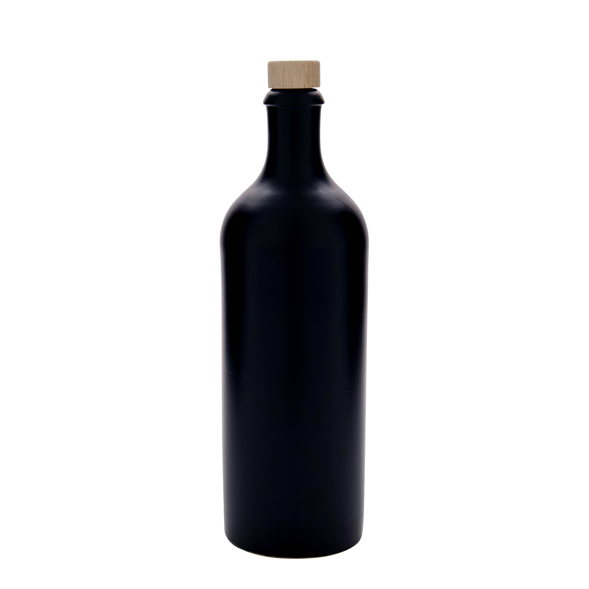 750 ml agyagedény, kőedény, fekete, nyílás: parafa