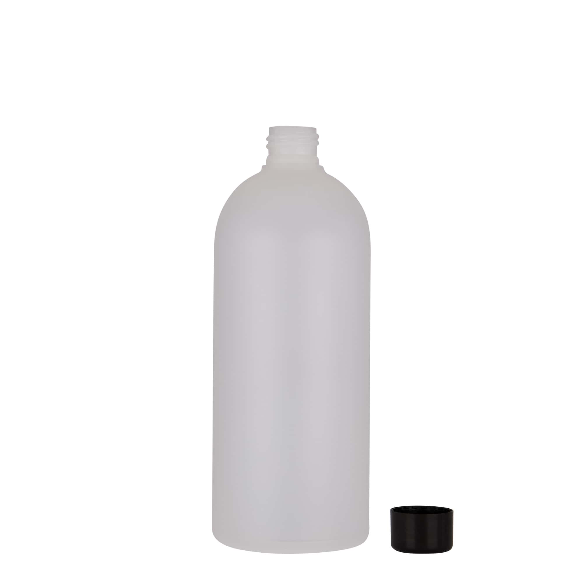500 ml műanyag palack 'Tuffy', HDPE, természetes, nyakméret: 24/410