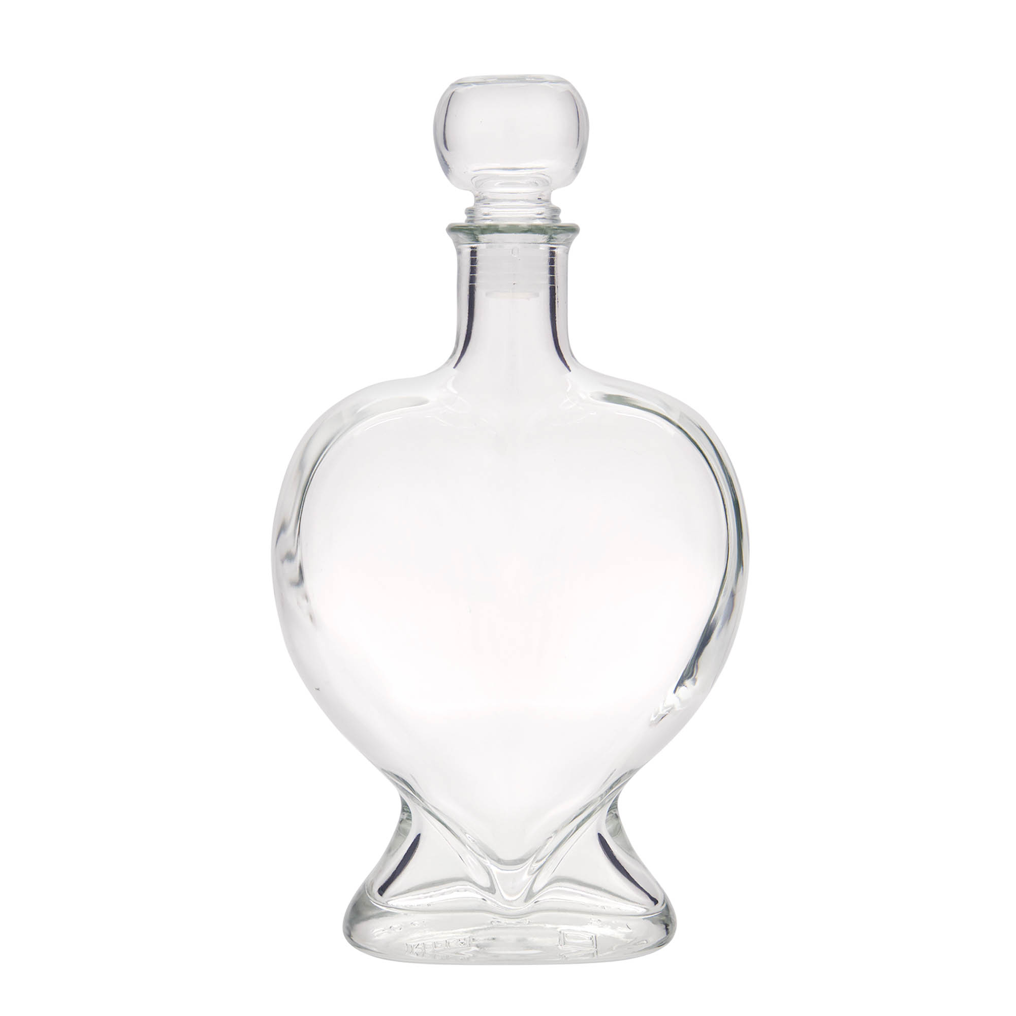 500 ml üveges palack 'Szív', nyílás: parafa 500 ml üveges palack 'Szív', nyílás: parafa