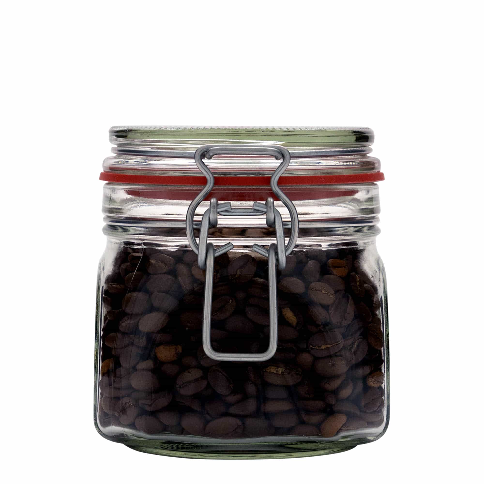 630 ml drótkapcsos üveg, négyzet alakú, nyílás: drótkapcsos zár