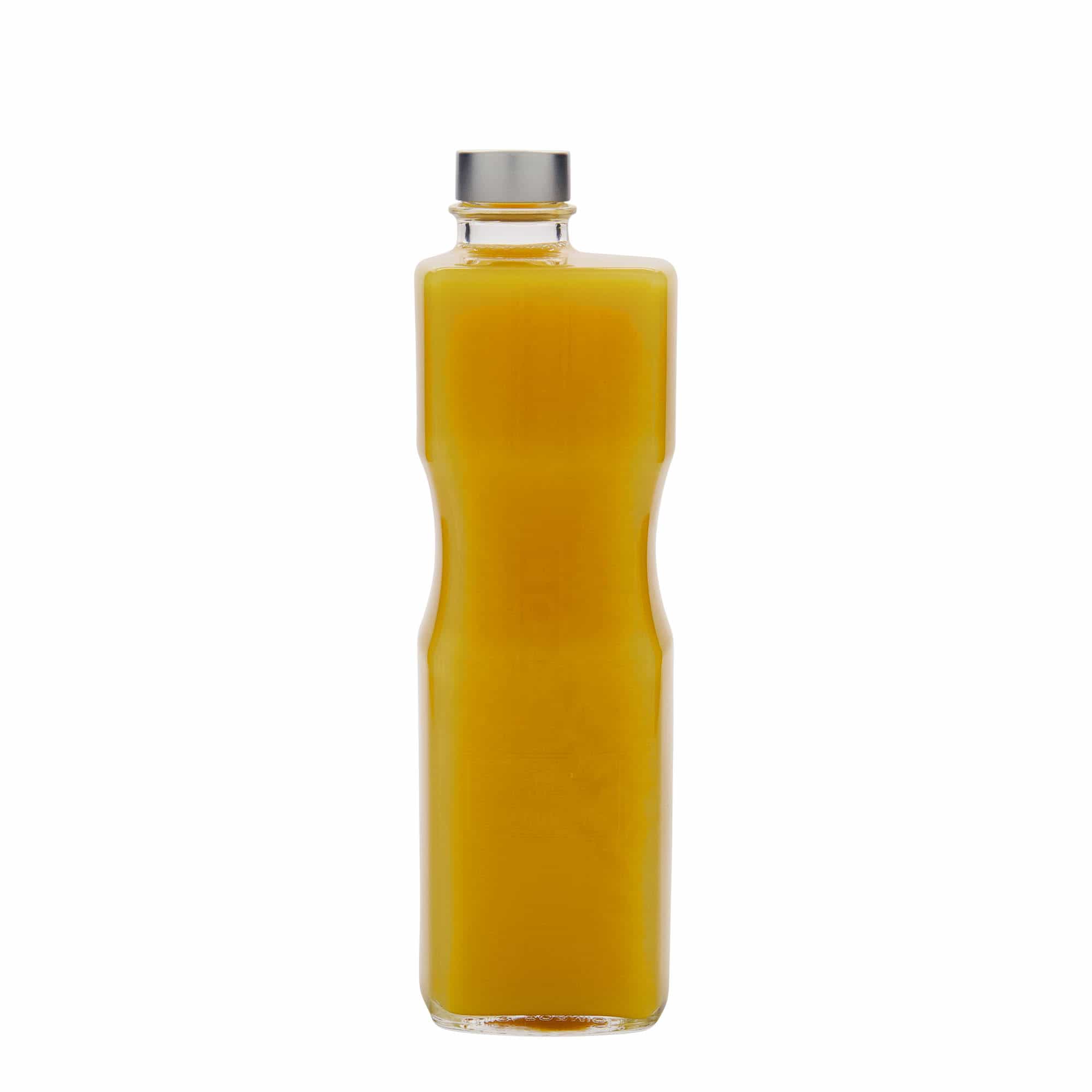 1000 ml-es üvegpalack 'Optima Juice', négyszögletű, szájnyílás: csavaros kupak