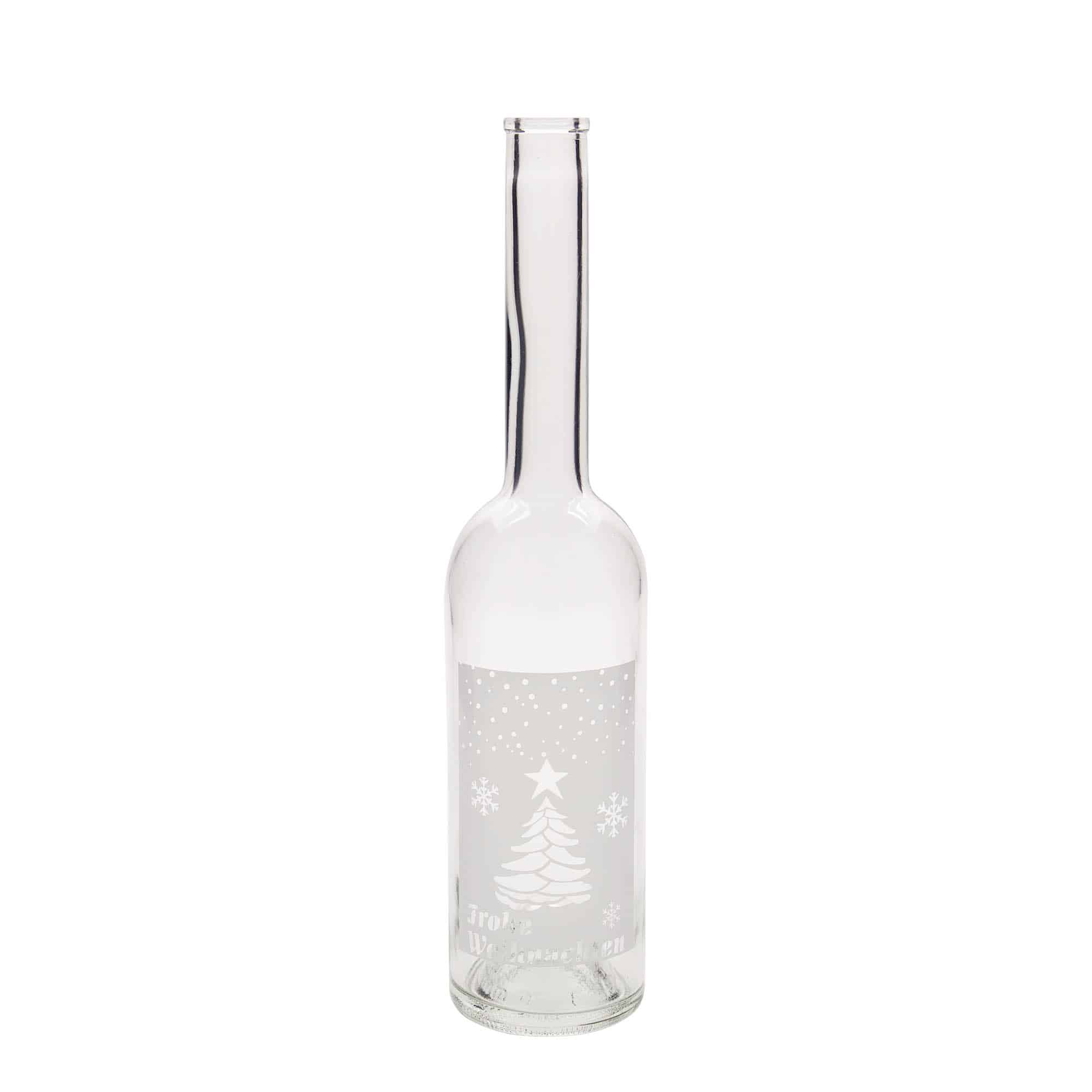 500 ml-es üvegpalack 'Opera', motívum: Fehér karácsony, szájnyílás: parafadugó 500 ml-es üvegpalack 'Opera', motívum: Fehér karácsony, szájnyílás: parafadugó