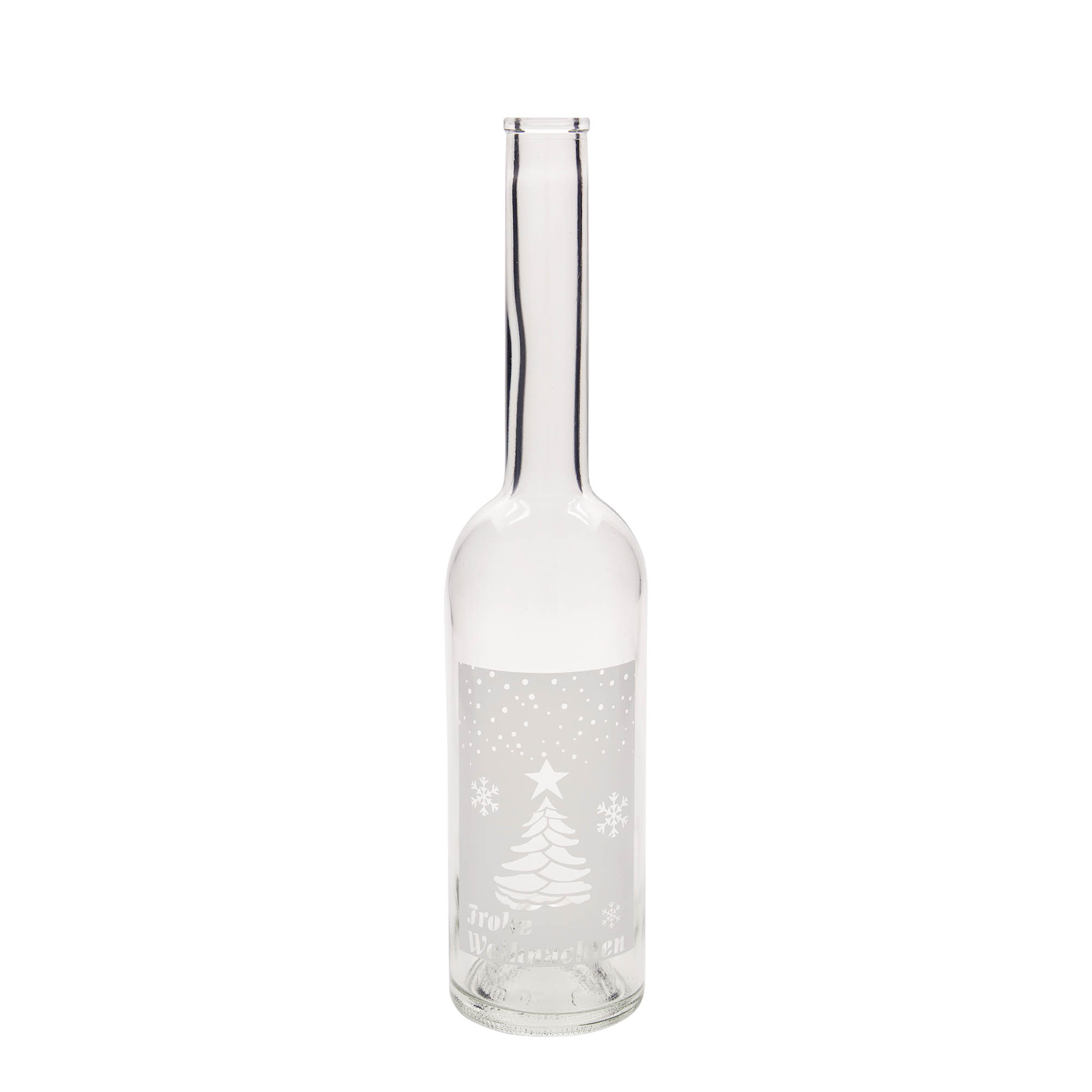 500 ml üvegpalack 'Opera', motívum: Fehér karácsony, nyak: parafa 500 ml üvegpalack 'Opera', motívum: Fehér karácsony, nyak: parafa