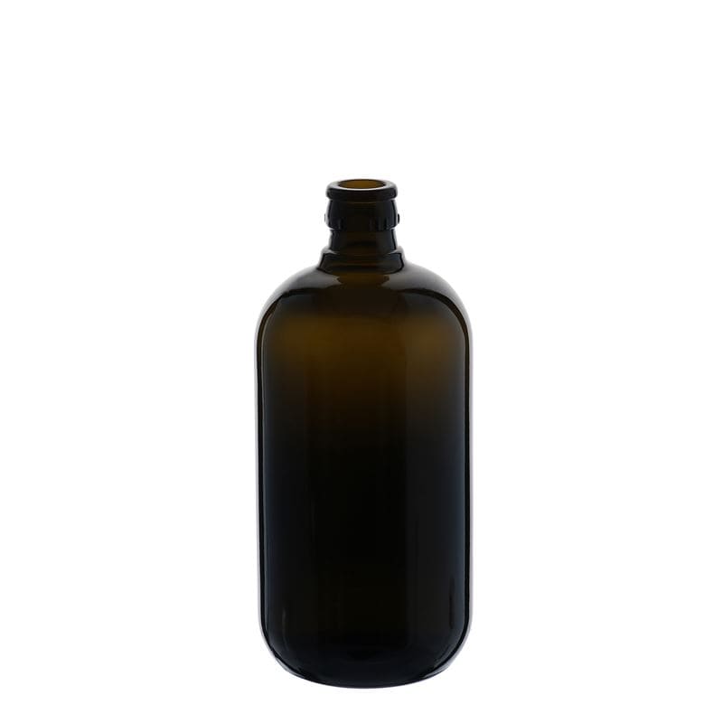 750 ml ecet-/olajüveg 'Biolio', üveg, antikzöld, nyílás: DOP