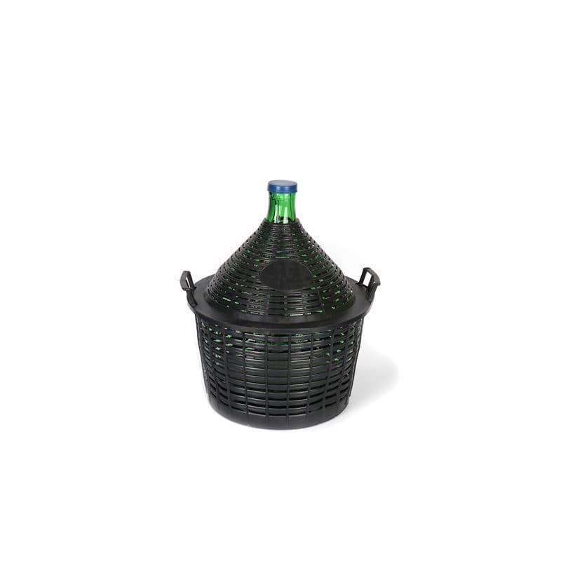 20 l ballonpalack keskeny nyakú, üveg, zöld, nyílás: fedéllel ellátott