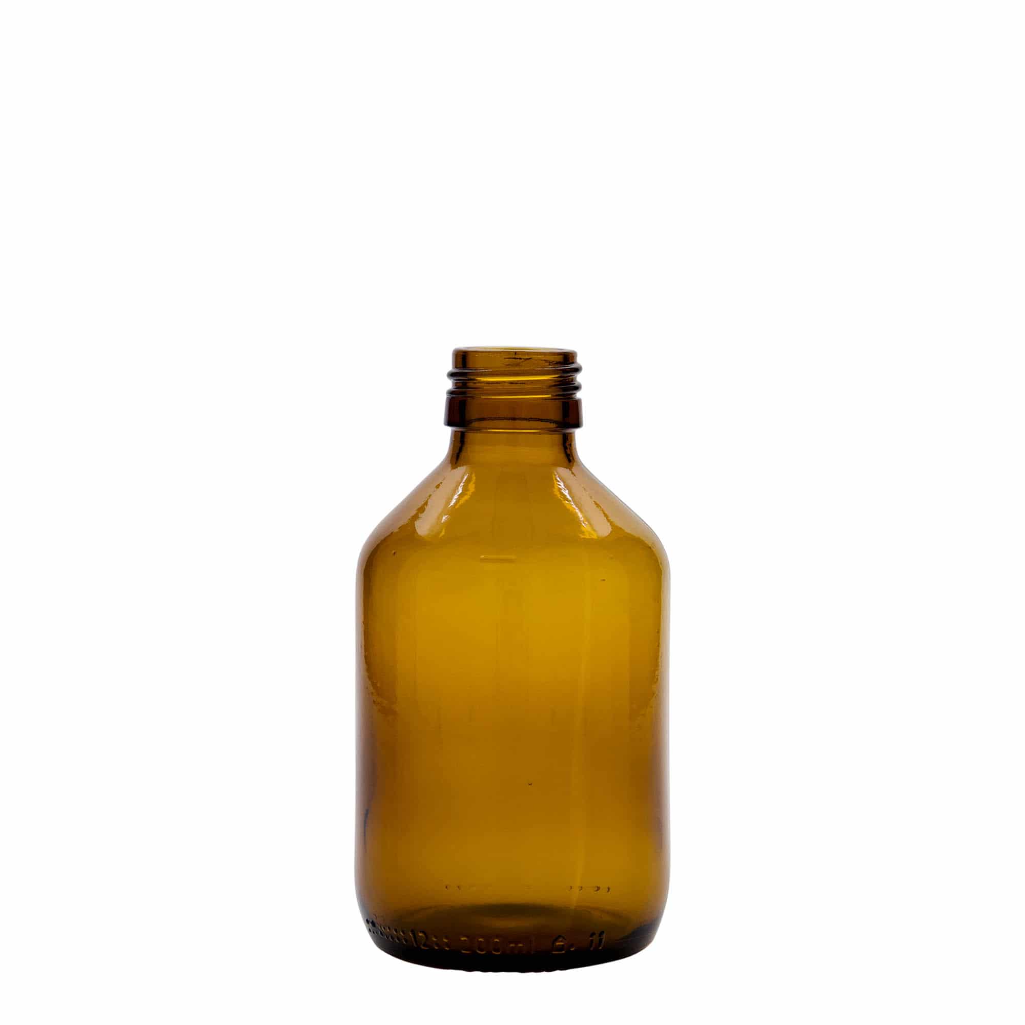 200 ml-es patikai üveg, barna, üveg, szájnyílás: PP 28 200 ml-es patikai üveg, barna, üveg, szájnyílás: PP 28