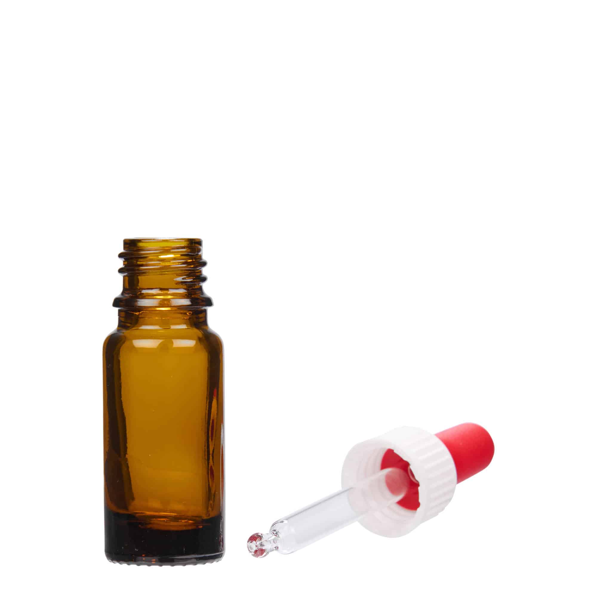 10 ml orvosi pipettás üveg, barna, nyílás: DIN 18