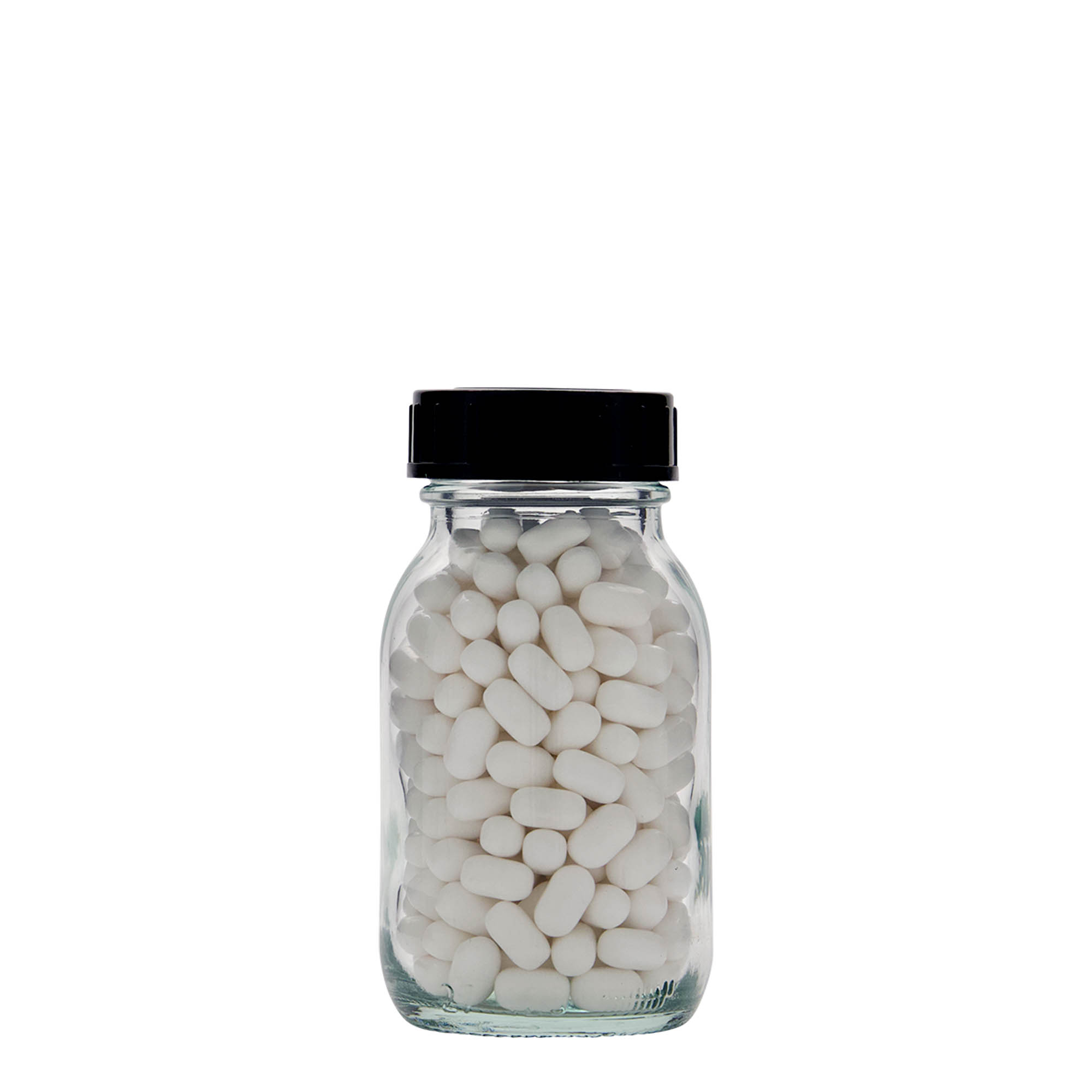 125 ml széles szájú üveg, nyílás: DIN 40