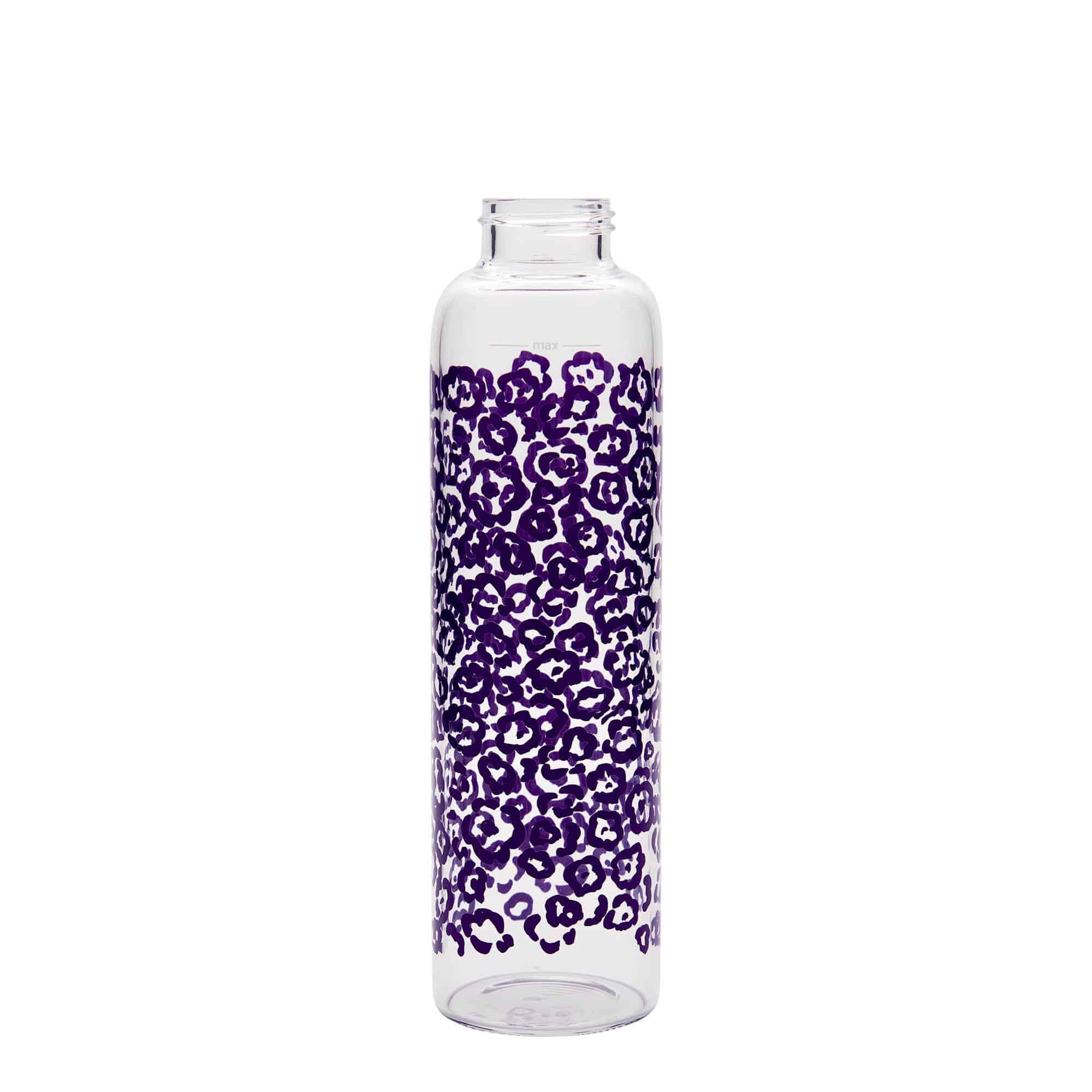 500 ml ivópalack 'Perseus - Lila virágok', nyílás: csavarzár