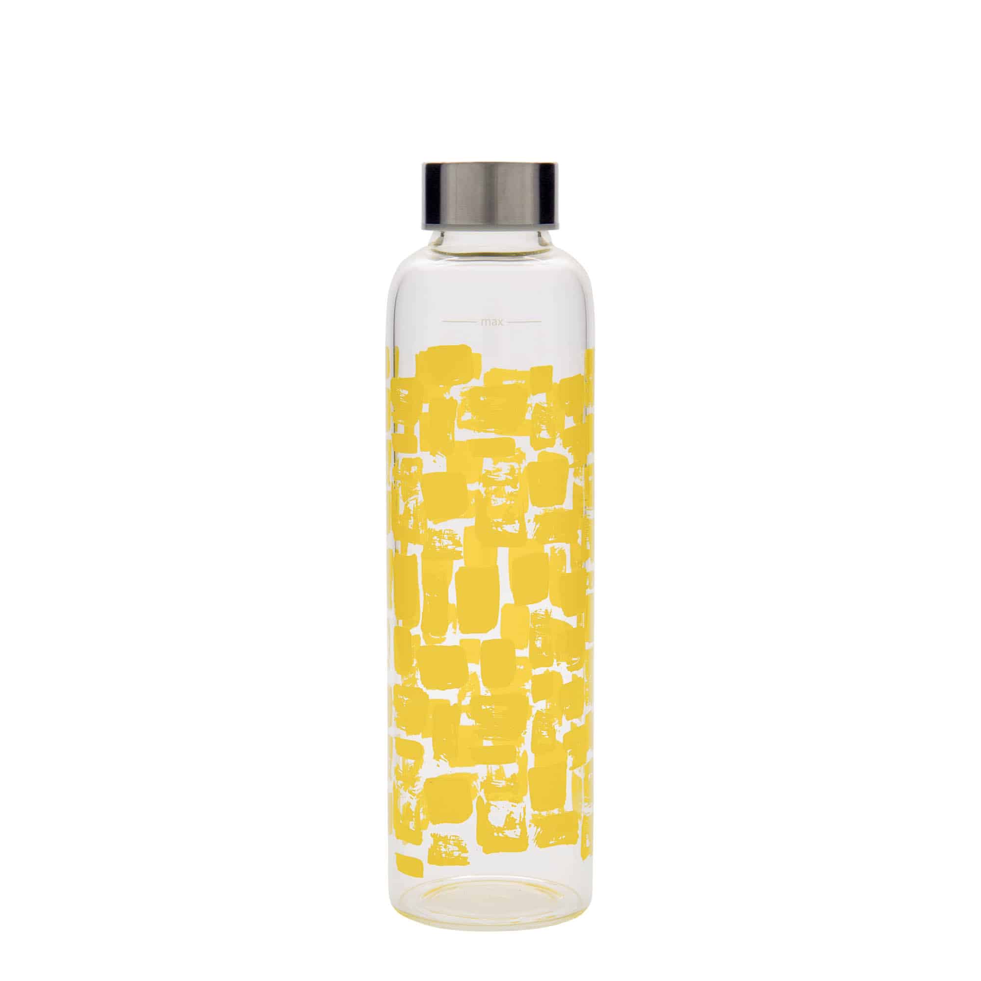 500 ml ivópalack 'Perseus - sárga téglalapok', nyílás: csavarzár