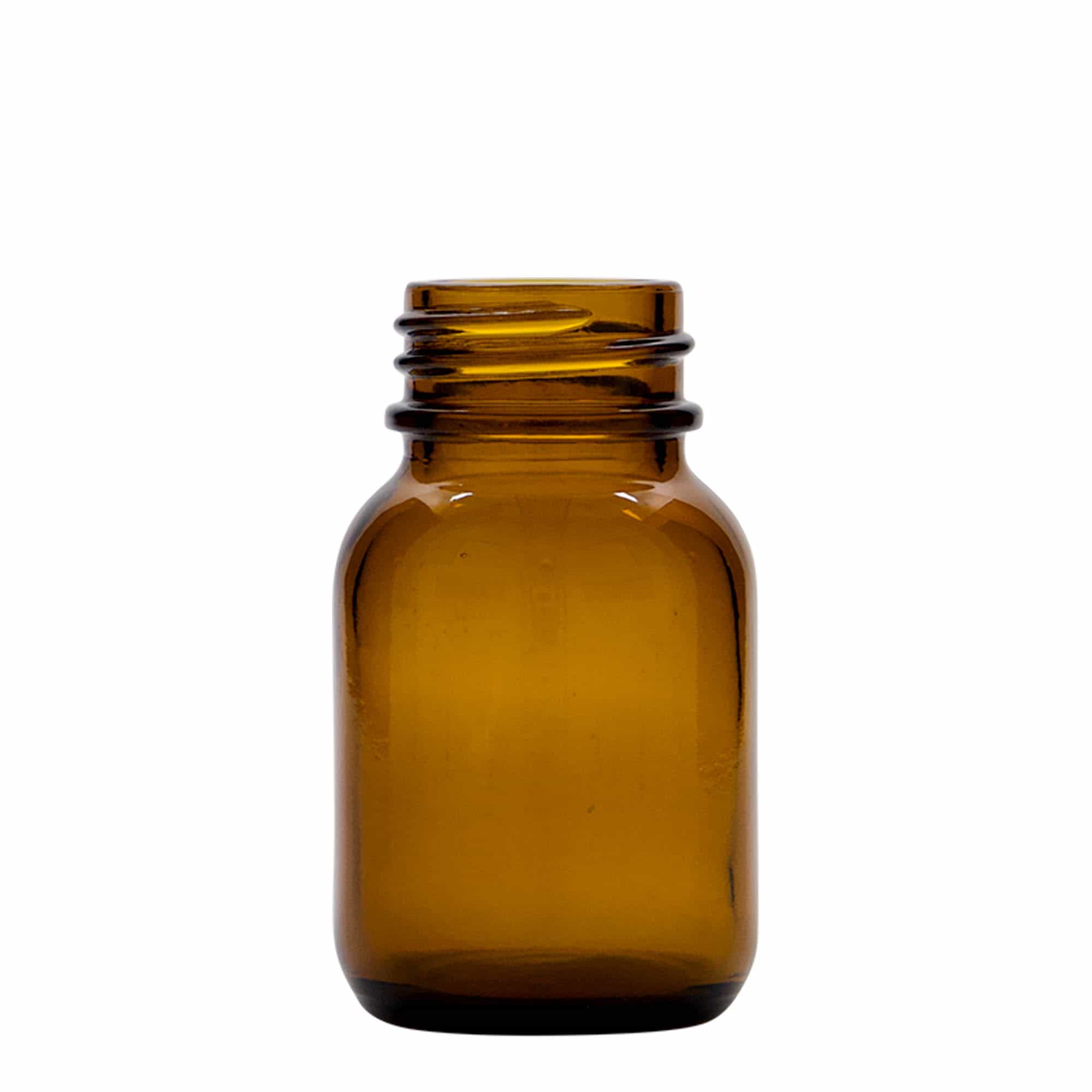 50 ml-es széles nyakú üveg, barna, szájnyílás: DIN 32 50 ml-es széles nyakú üveg, barna, szájnyílás: DIN 32