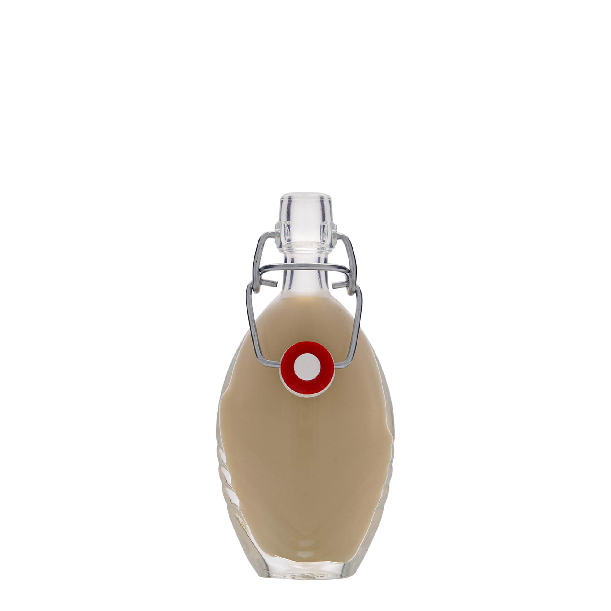 40 ml-es üvegpalack 'Florence', ovális, szájnyílás: csatos zár