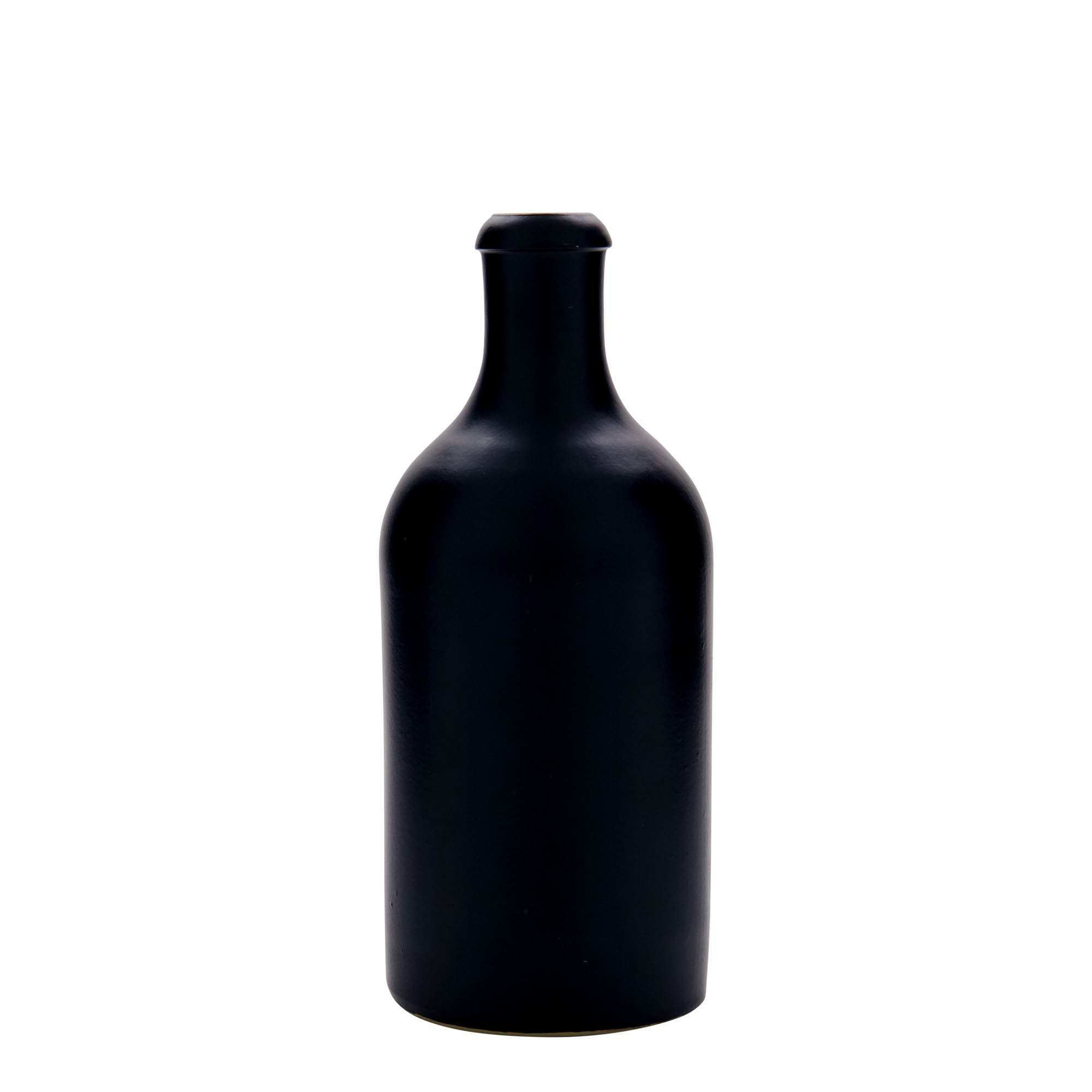 500 ml agyagedény, kőedény, fekete, nyílás: parafa