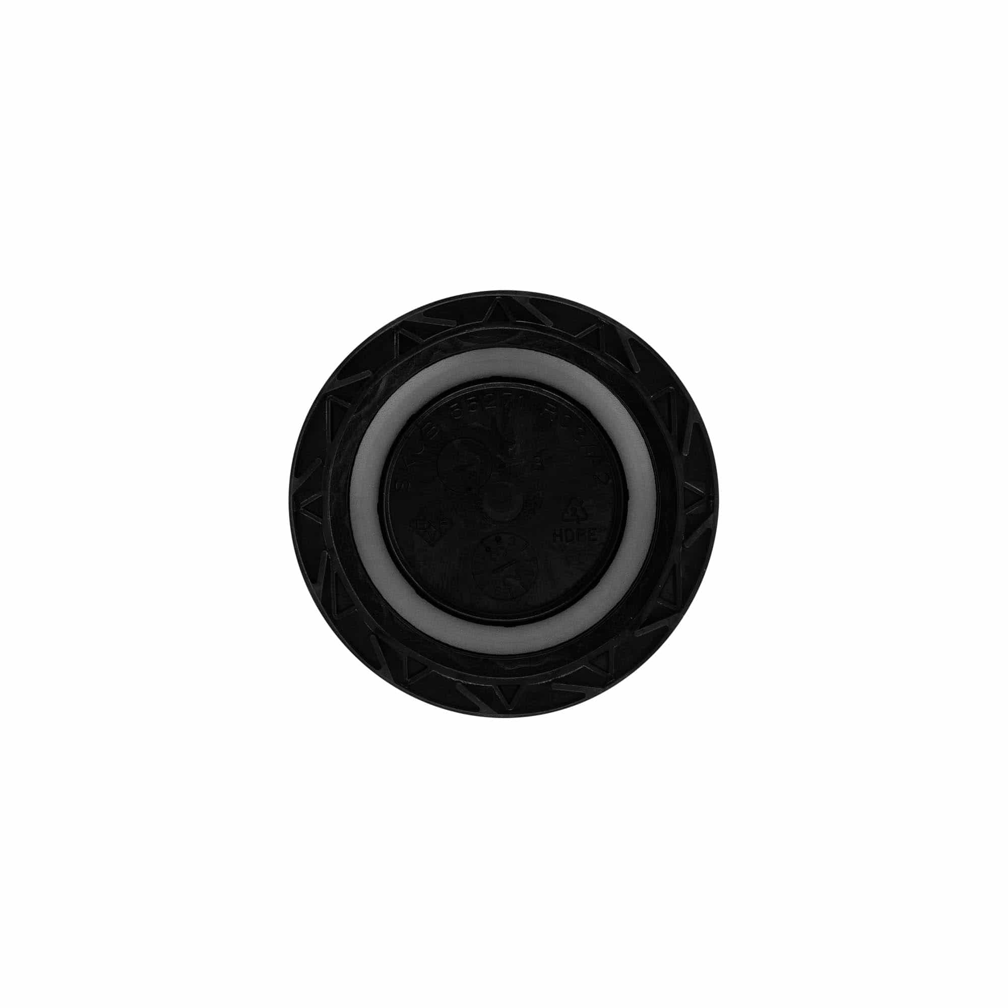 Csavarzár, PP-műanyag, fekete, nyílásmérethez: ND55 Csavarzár, PP-műanyag, fekete, nyílásmérethez: ND55