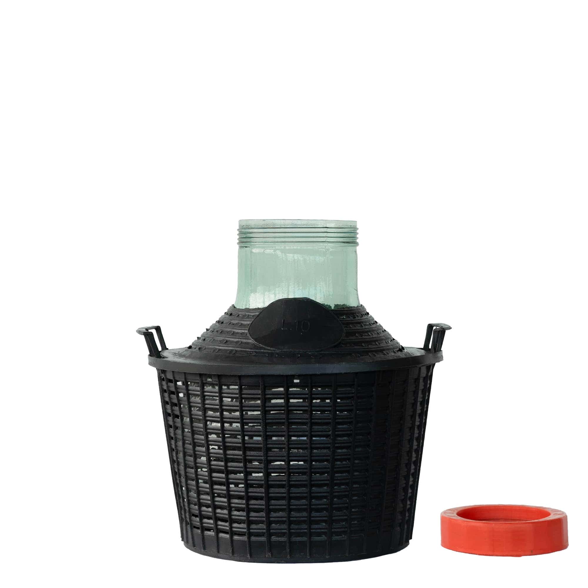 10 l ballonpalack széles nyakú, üveg, nyílás: csavarzár