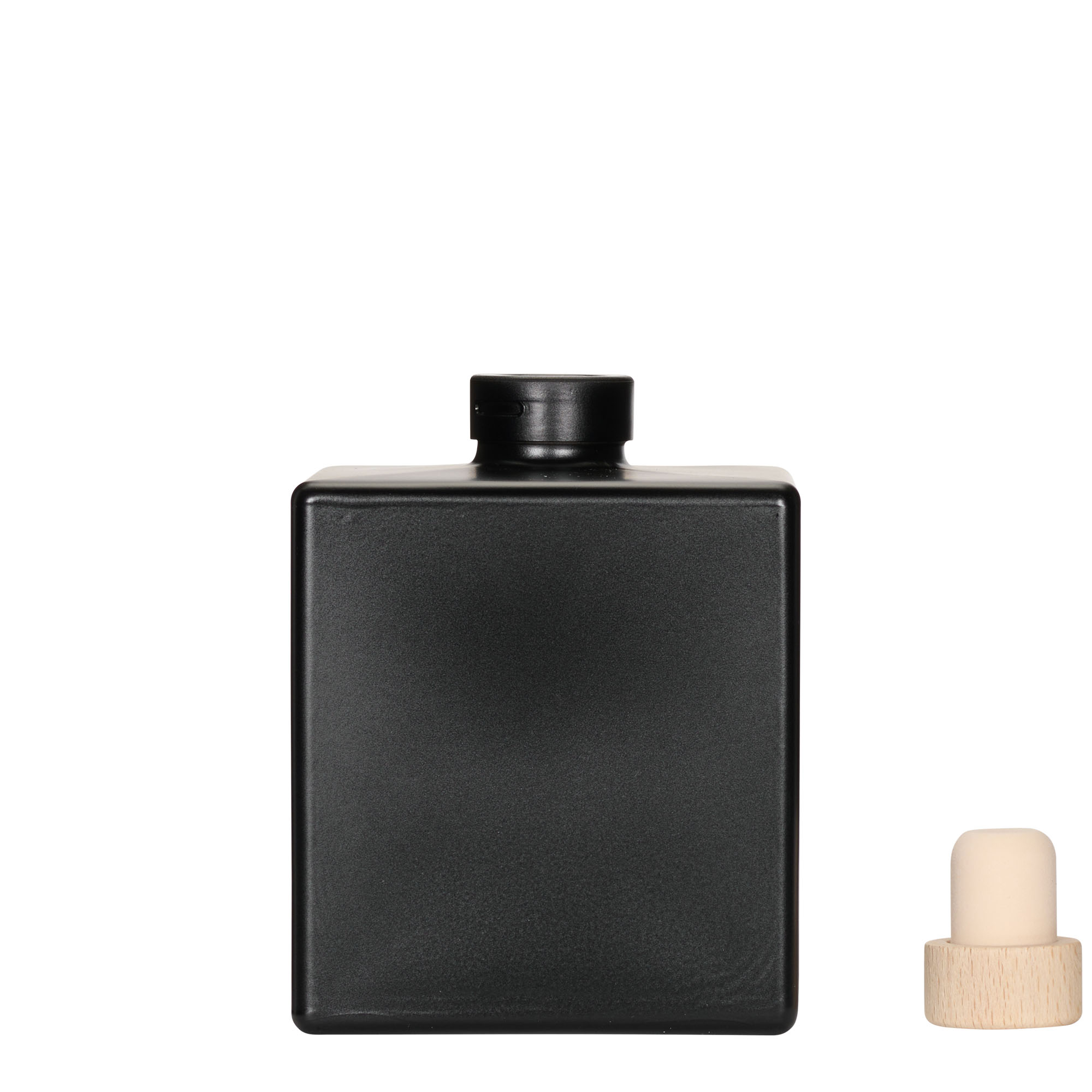 500 ml üvegpalack 'Cube', négyzet alakú, fekete, nyílás: parafa 500 ml üvegpalack 'Cube', négyzet alakú, fekete, nyílás: parafa