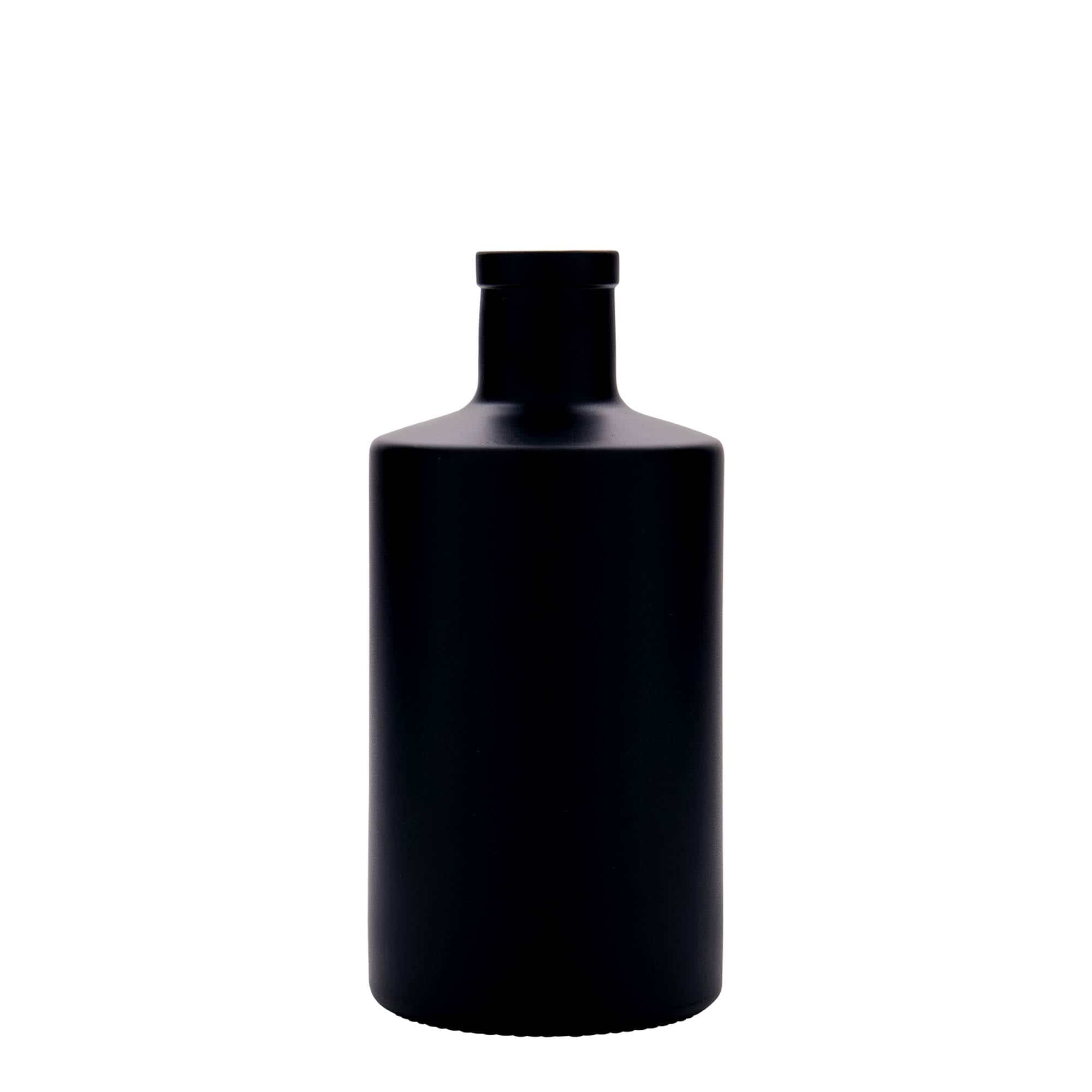500 ml üvegpalack 'Caroline', fekete, nyílás: parafa