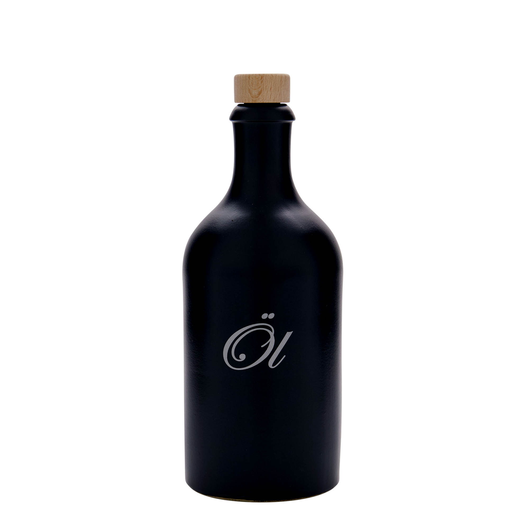 500 ml-es agyagedény, motívum: olaj, kőedény, fekete, nyílás: parafa 500 ml-es agyagedény, motívum: olaj, kőedény, fekete, nyílás: parafa