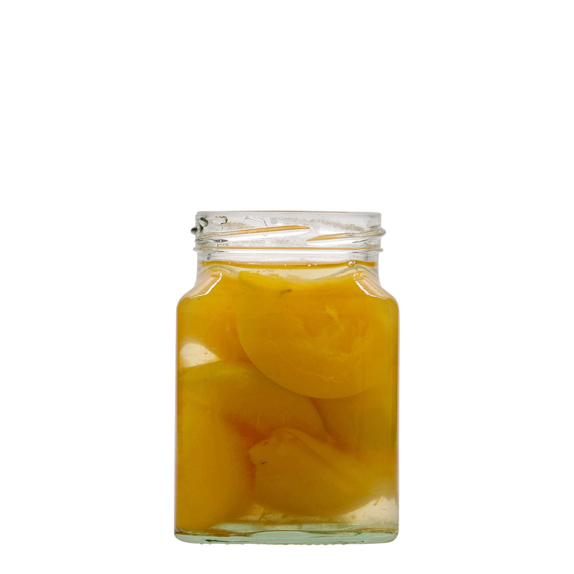 314 ml négyszögletes üveg, nyílás: csavaros zárófedél (TO 63)