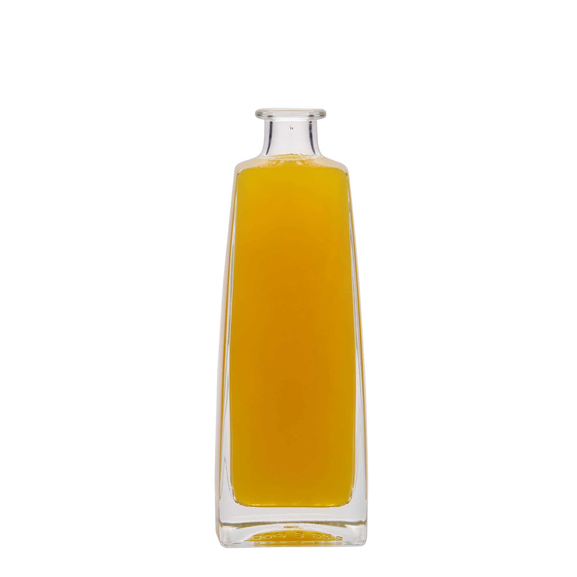 500 ml-es üvegpalack 'Timmy', négyszögletű, szájnyílás: parafadugó