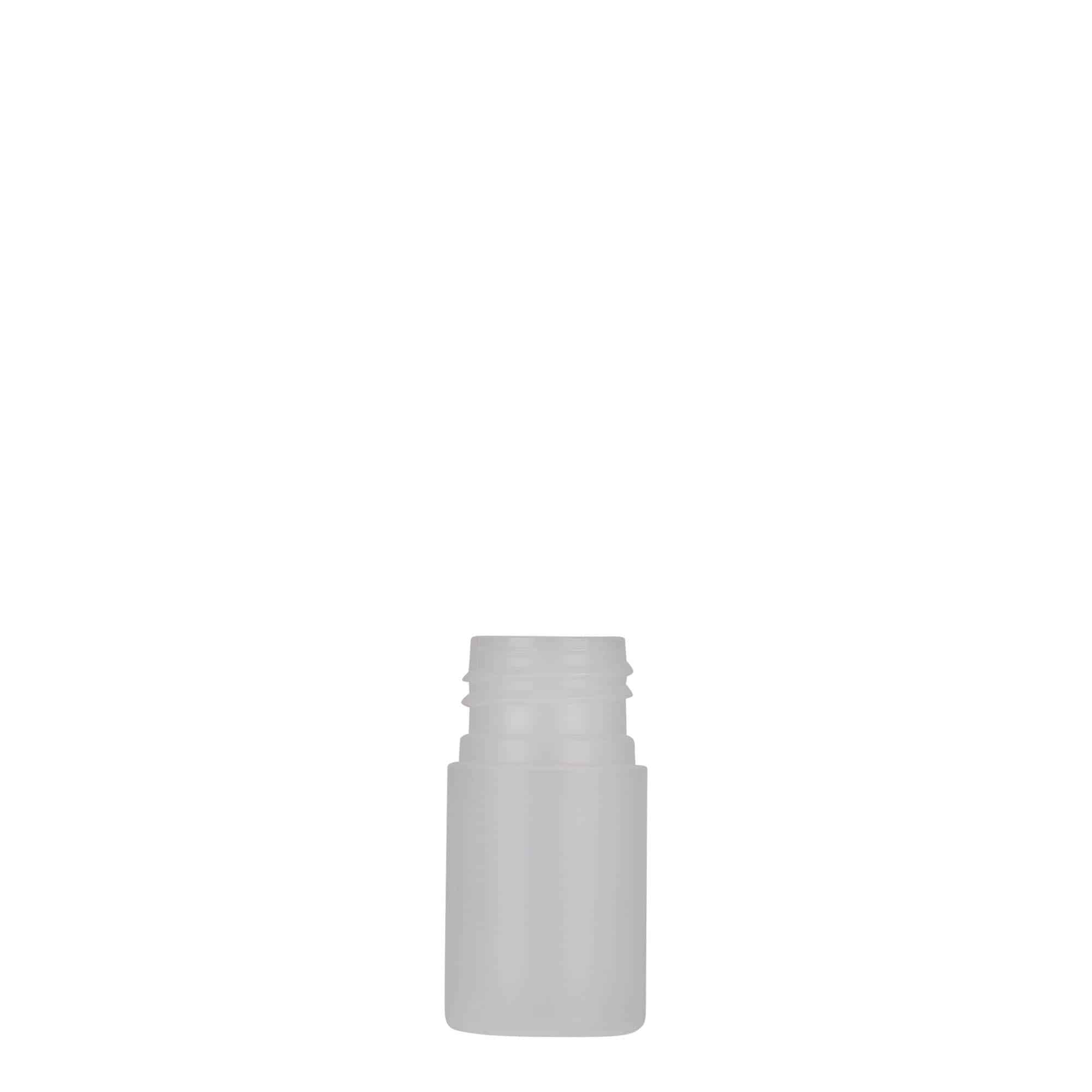 15 ml műanyag palack 'Tuffy', HDPE, természetes, nyakméret: 24/410
