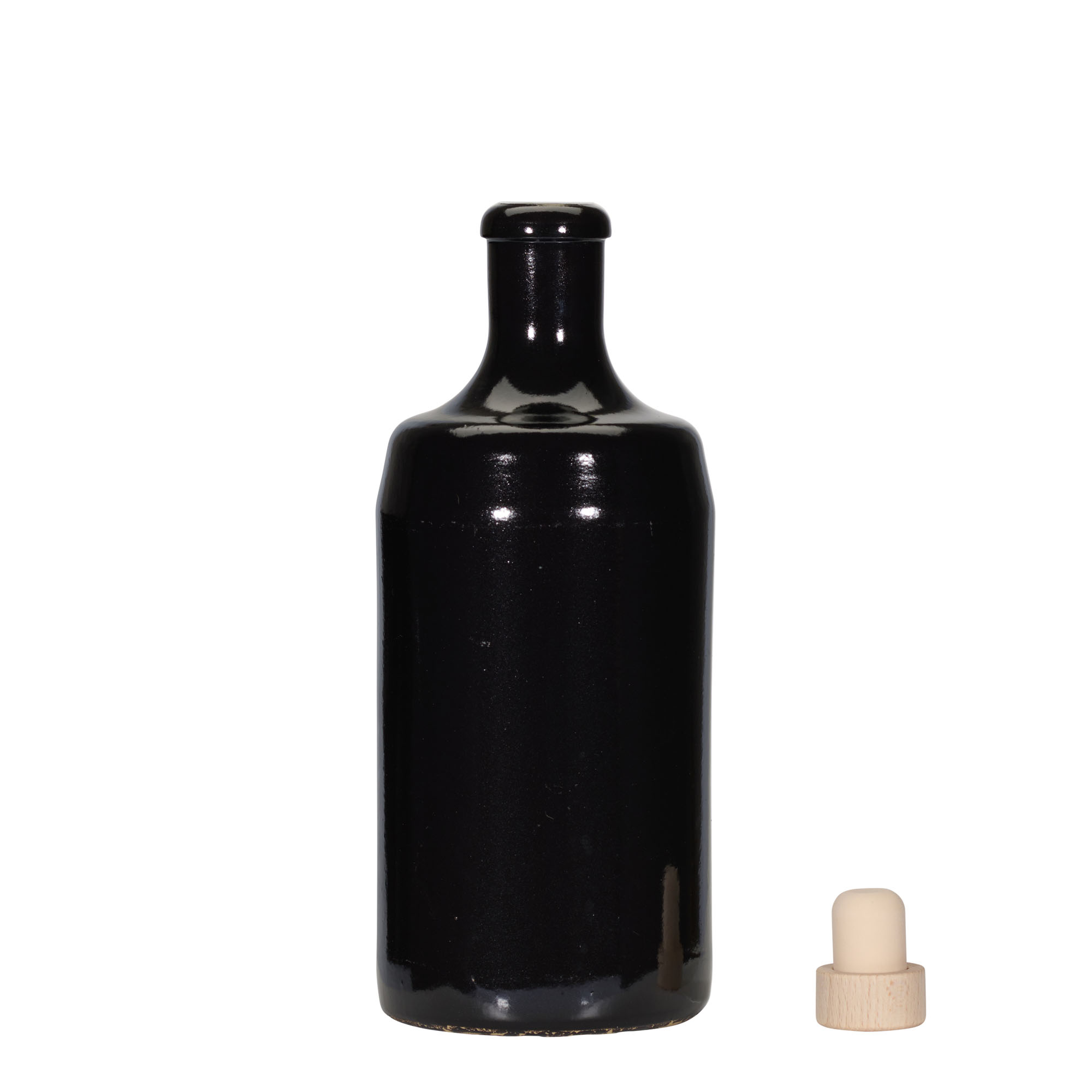 700 ml agyagedény 'Calvados, kőedény, fekete, száj: parafa' 700 ml agyagedény 'Calvados, kőedény, fekete, száj: parafa'