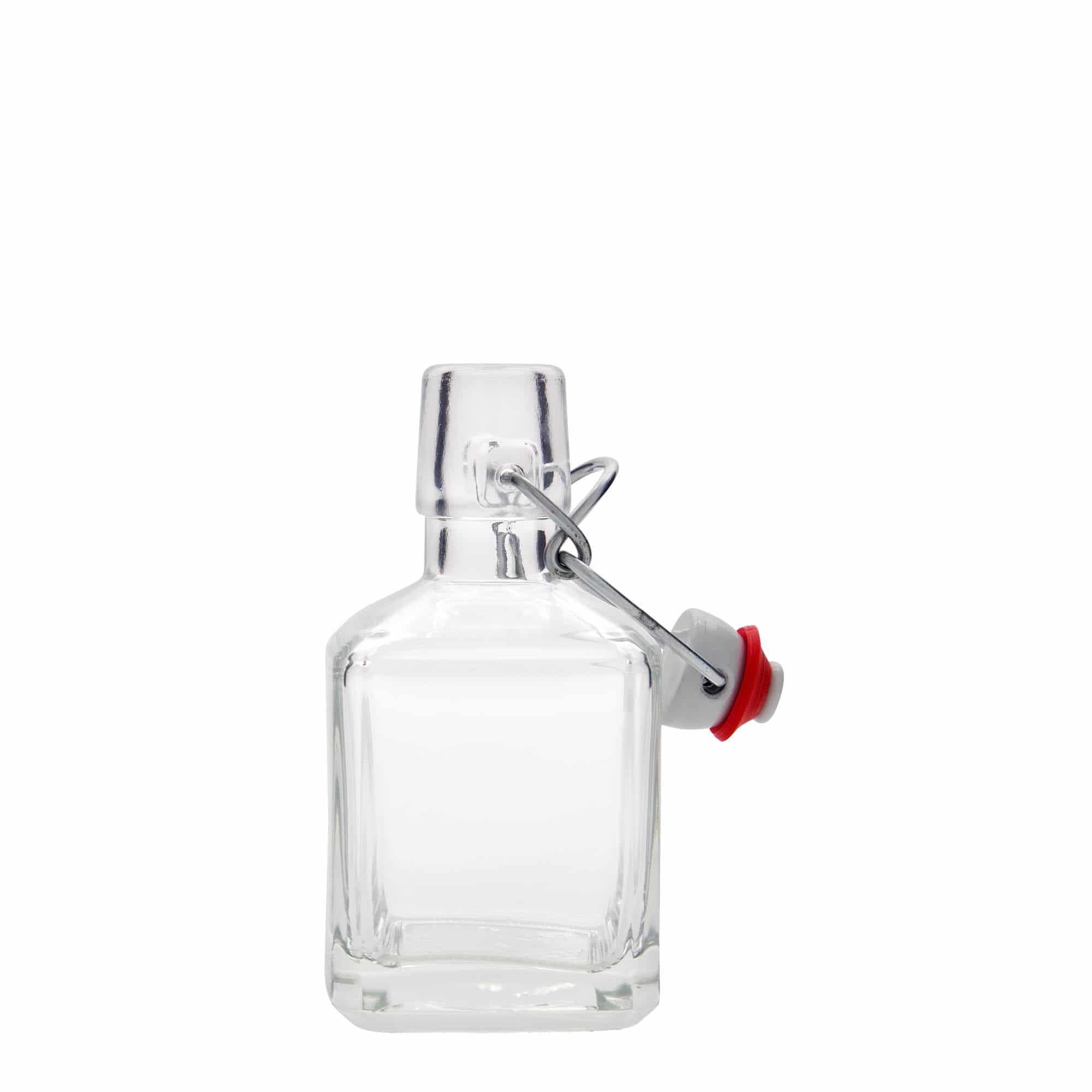200 ml üvegpalack 'Kubica', négyzet alakú, nyílás: patentzár
