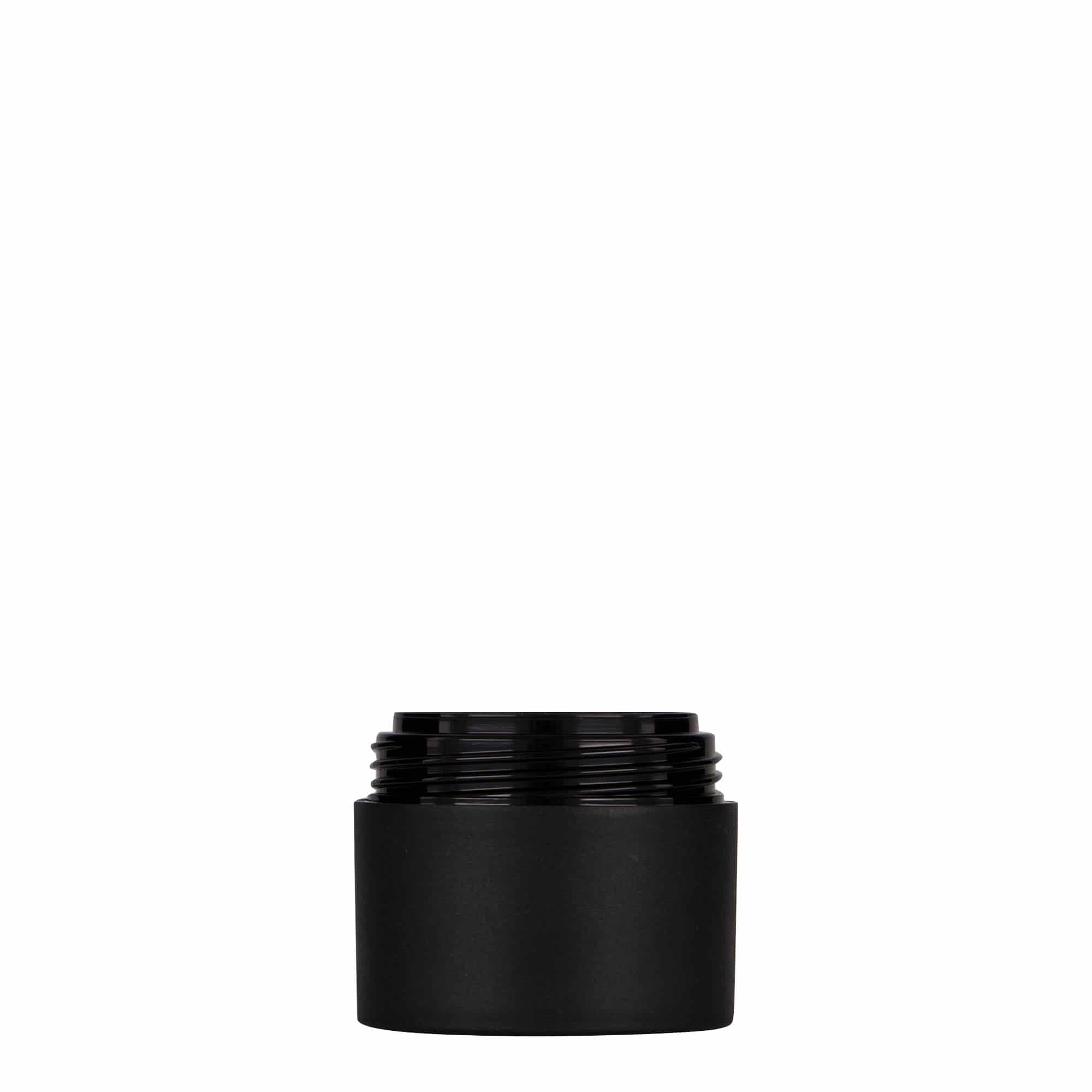 30 ml-es műanyag doboz 'Antonella', PP, fekete, szájnyílás: csavaros kupak 30 ml-es műanyag doboz 'Antonella', PP, fekete, szájnyílás: csavaros kupak
