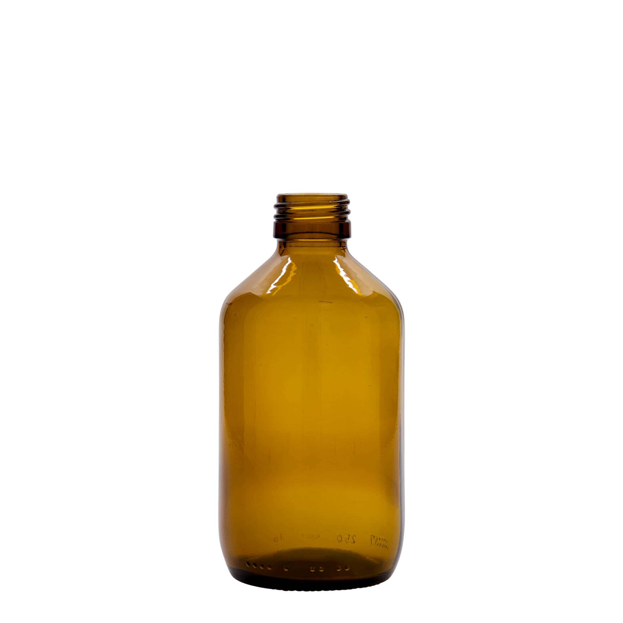 250 ml orvosi üveg, barna, üveg, nyak: PP 28