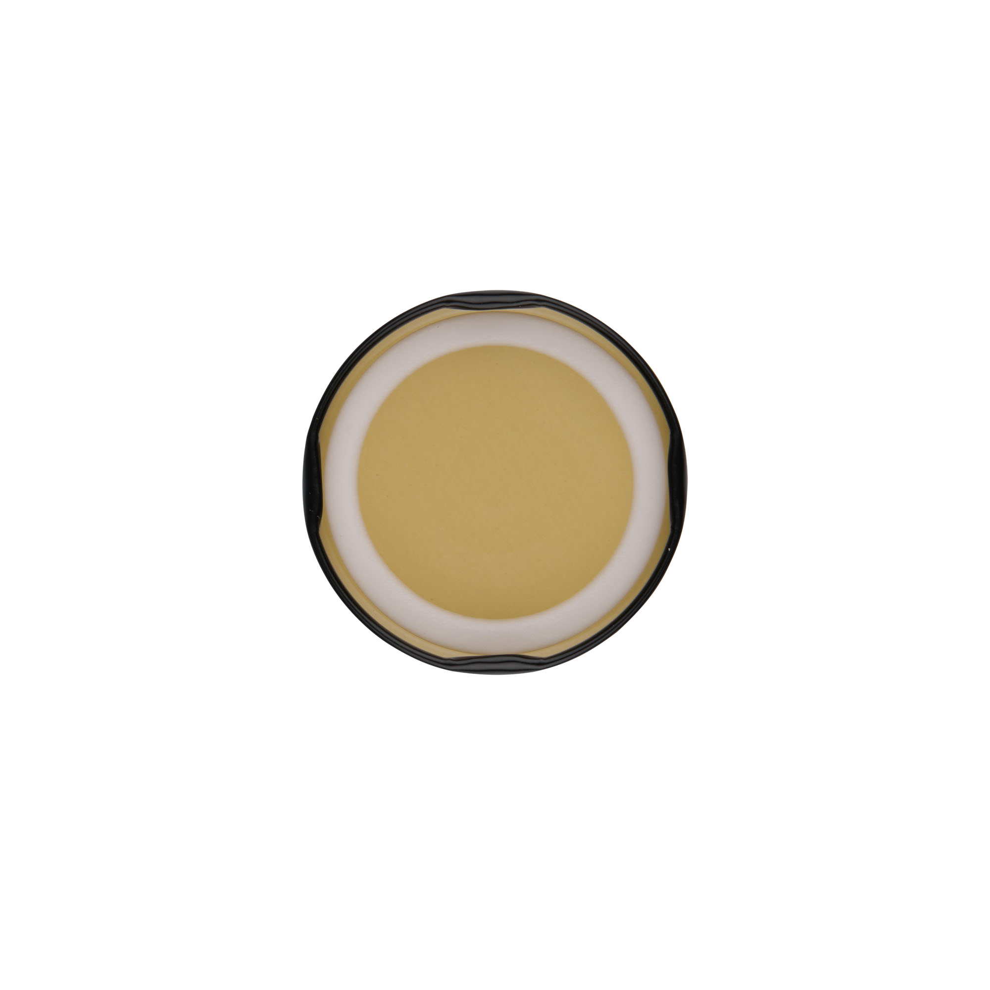 Twist-off fedő, fehérlemez, fekete, nyílásra: TO 58