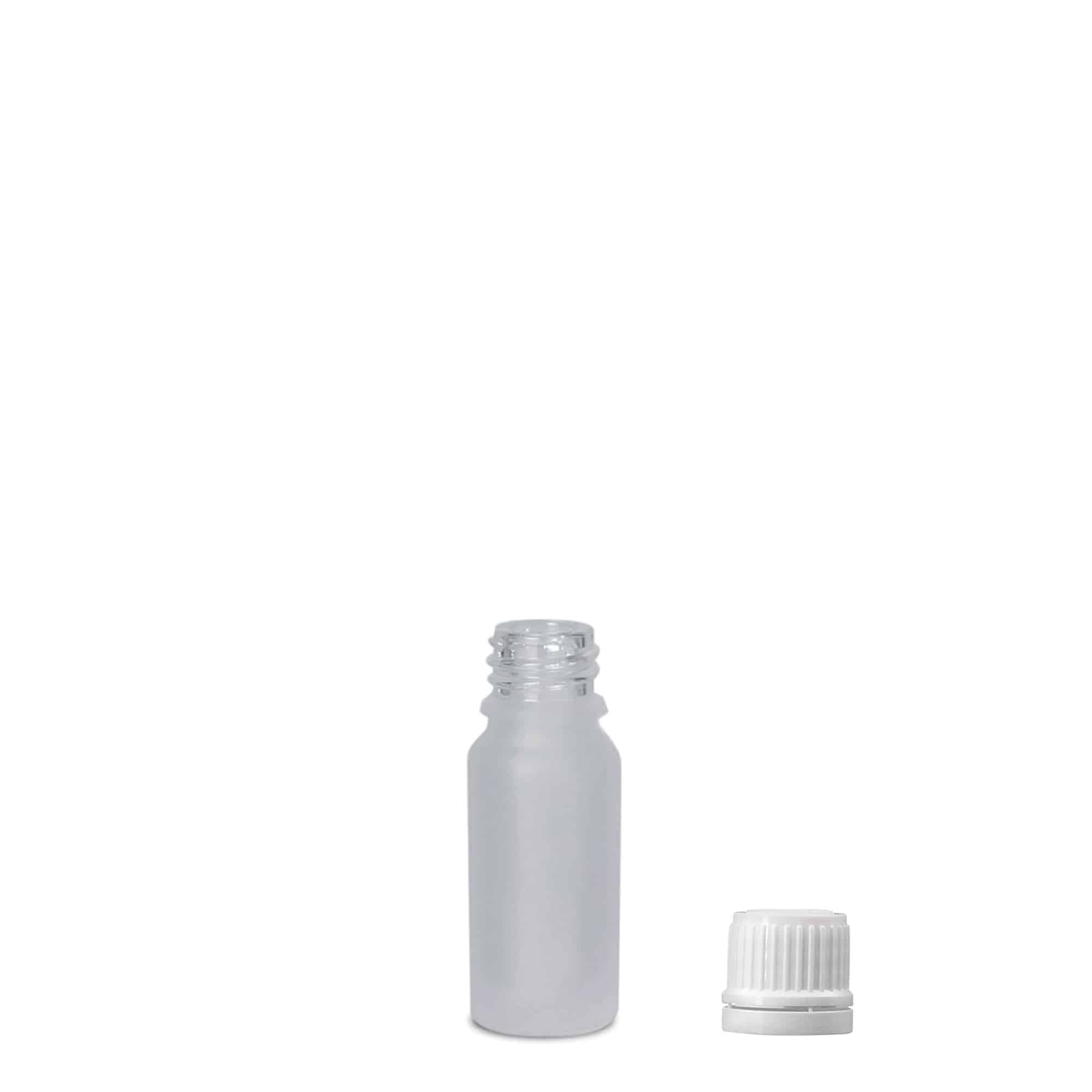 10 ml orvosi üveg, üveg, mattított, nyílás: DIN 18
