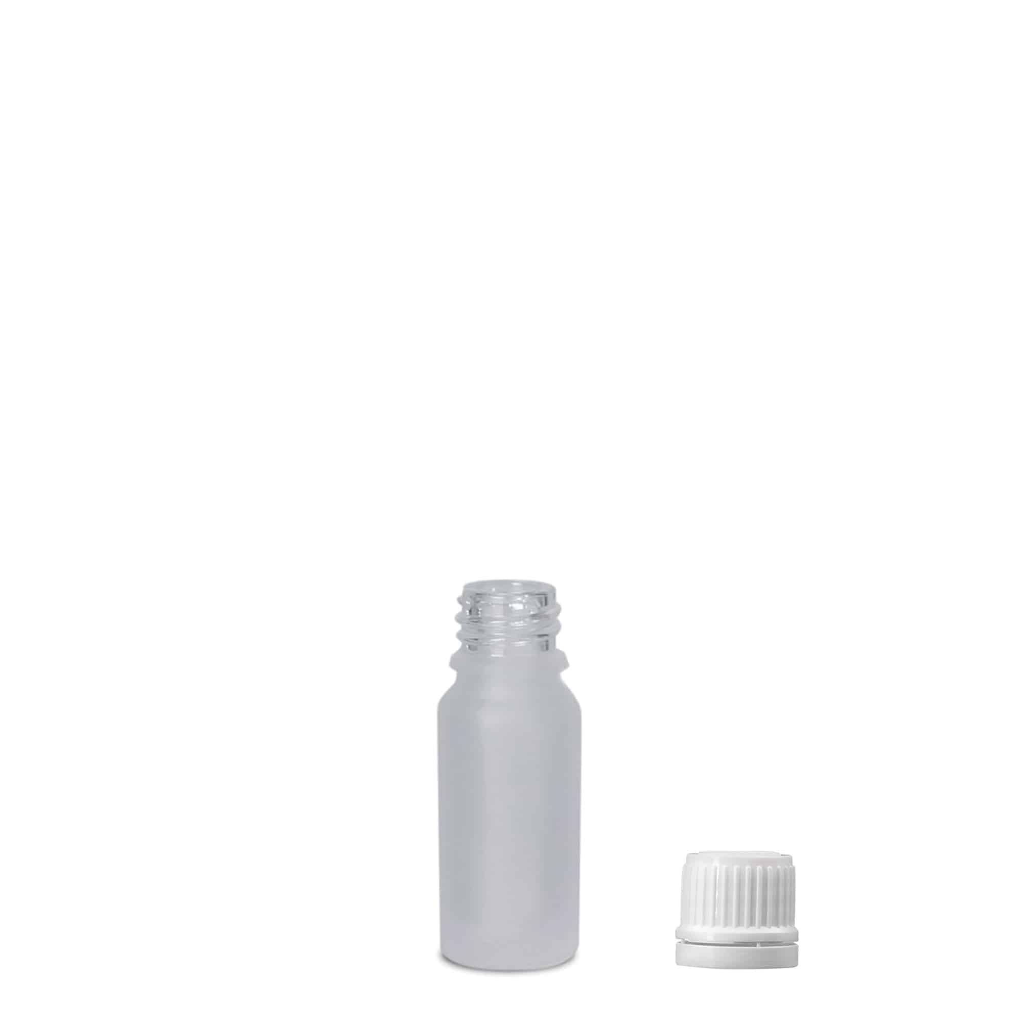 10 ml orvosi üveg, üveg, mattított, nyílás: DIN 18