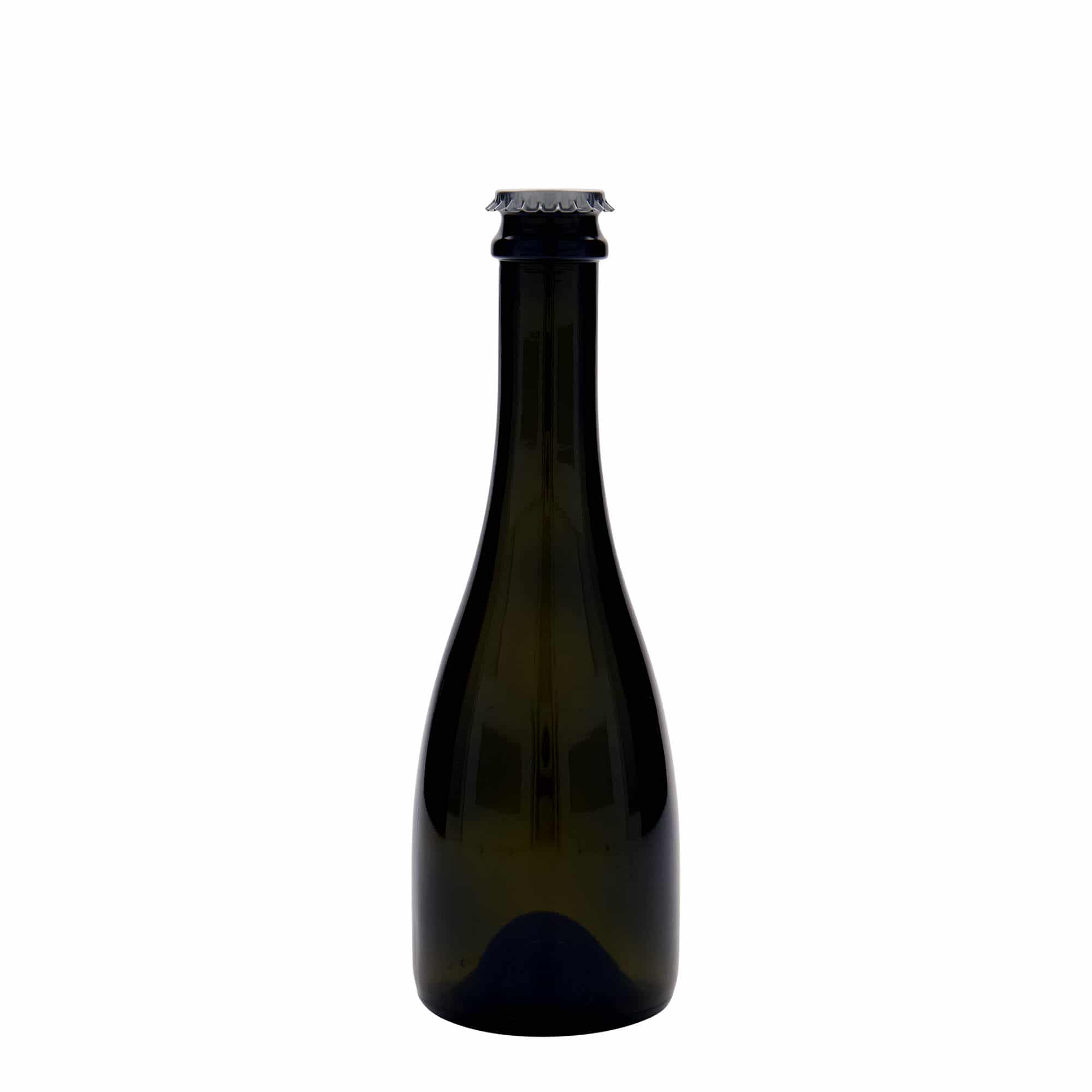 330 ml sör-/pezsgősüveg 'Tosca', üveg, antikzöld, nyak: csavaros kupak