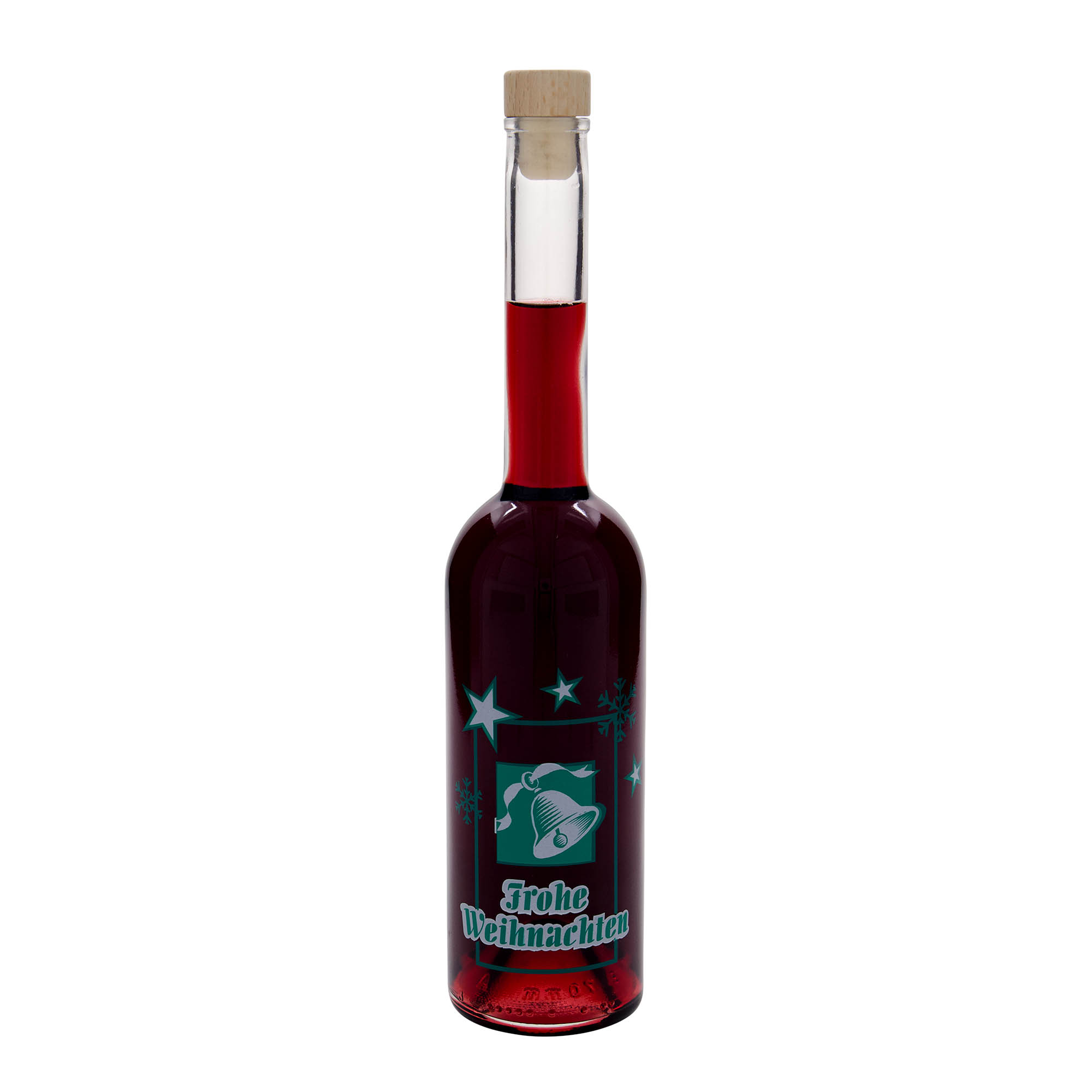 500 ml üvegpalack 'Opera', motívum: Boldog Karácsonyt, nyílás: parafa