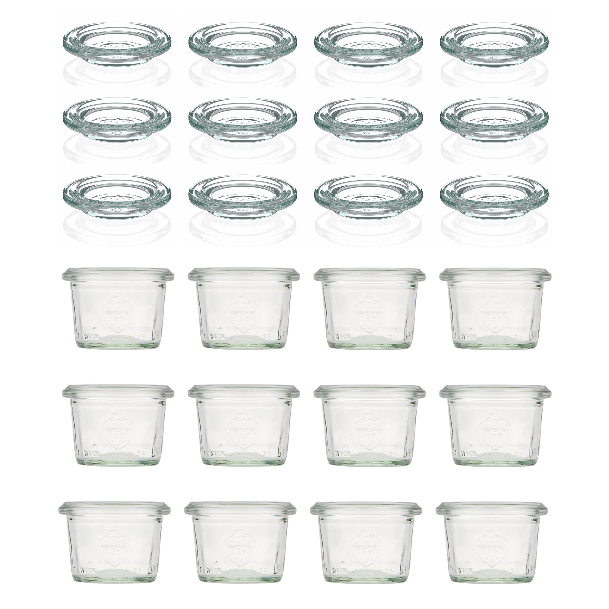 12x 35 ml Felfordítható WECK-üveg üvegfedéllel RR 40