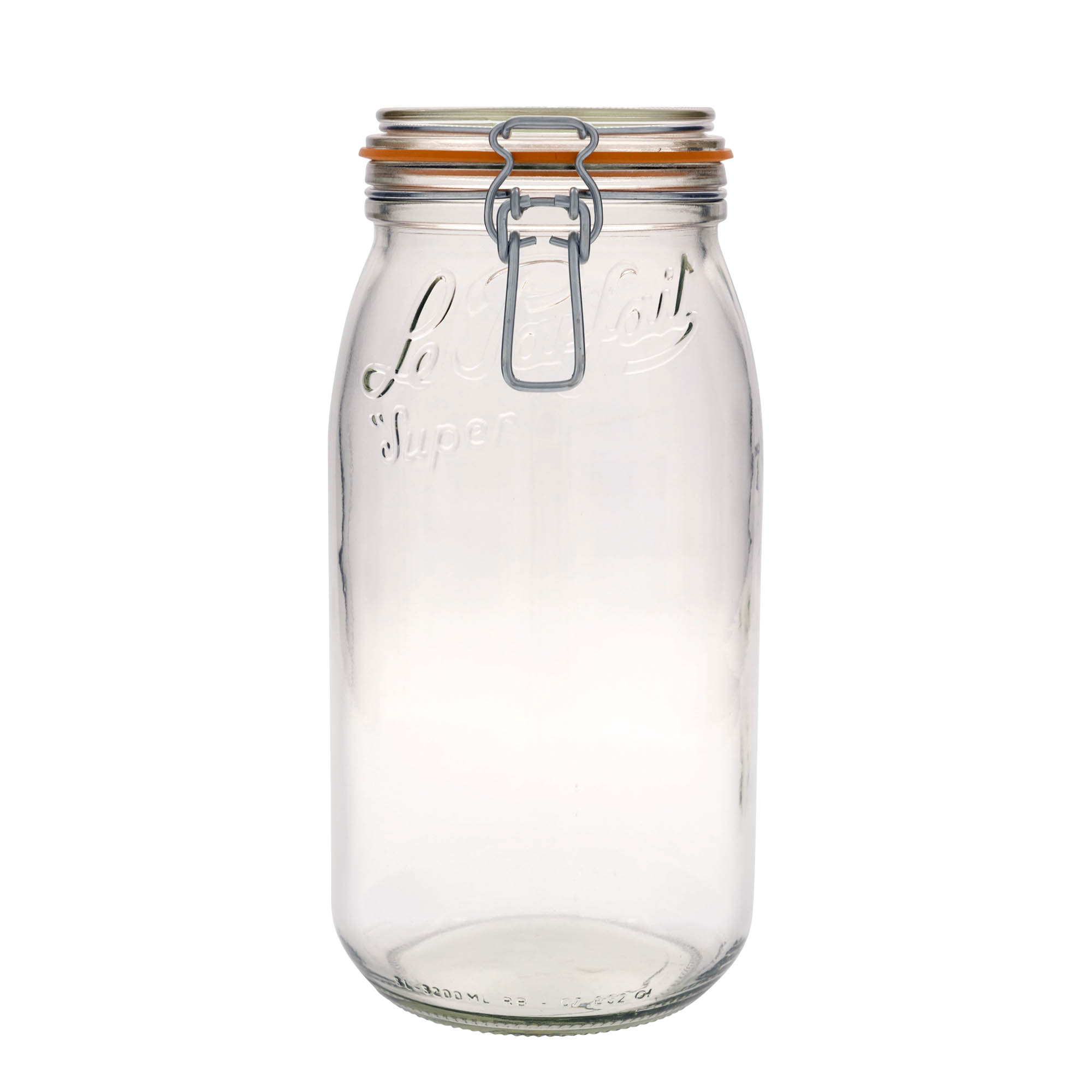 3.000 ml drótkapcsos üveg 'Le Parfait Super Bocal', nyílás: drótkapcsos zár 3.000 ml drótkapcsos üveg 'Le Parfait Super Bocal', nyílás: drótkapcsos zár