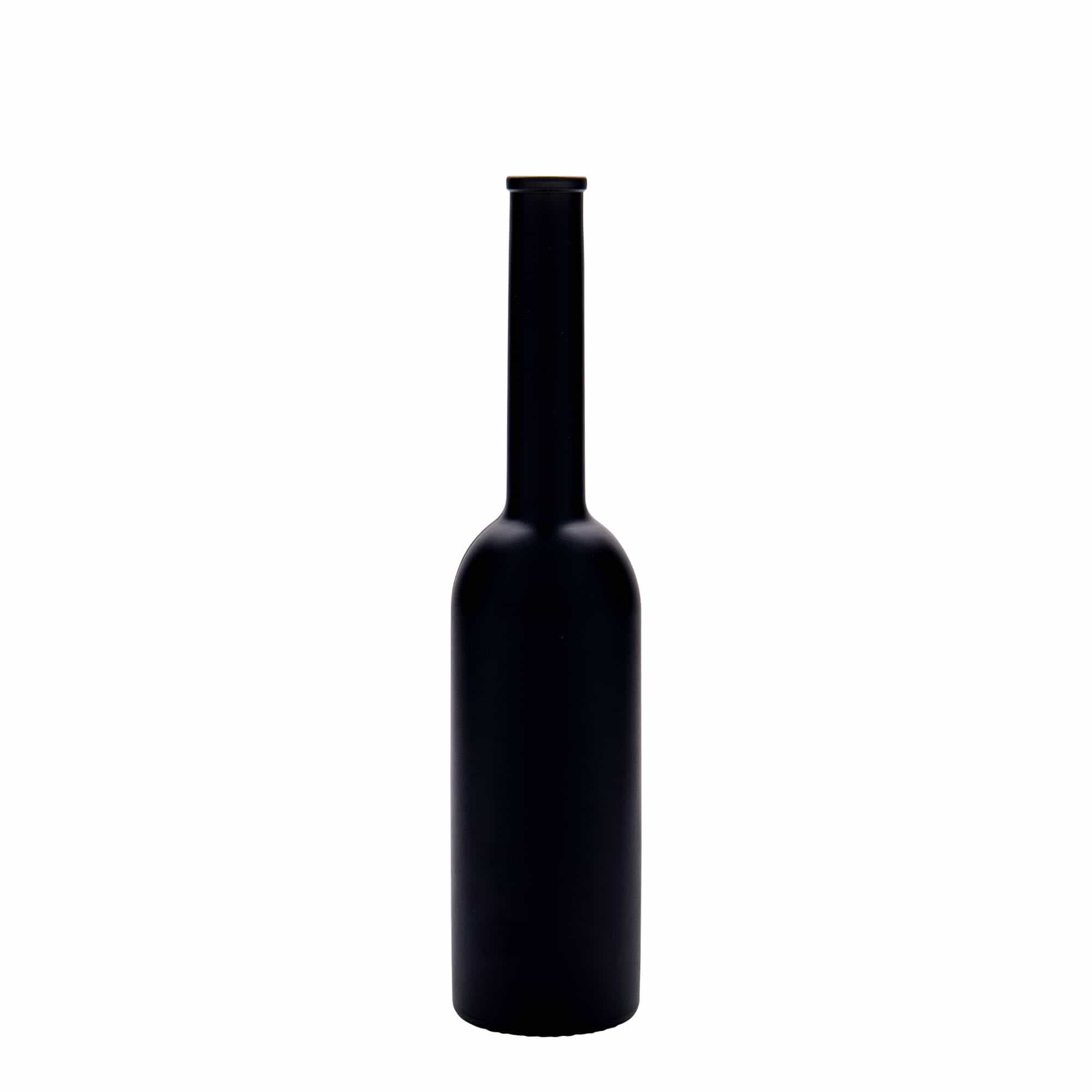 200 ml üvegpalack 'Opera', fekete, nyílás: parafa