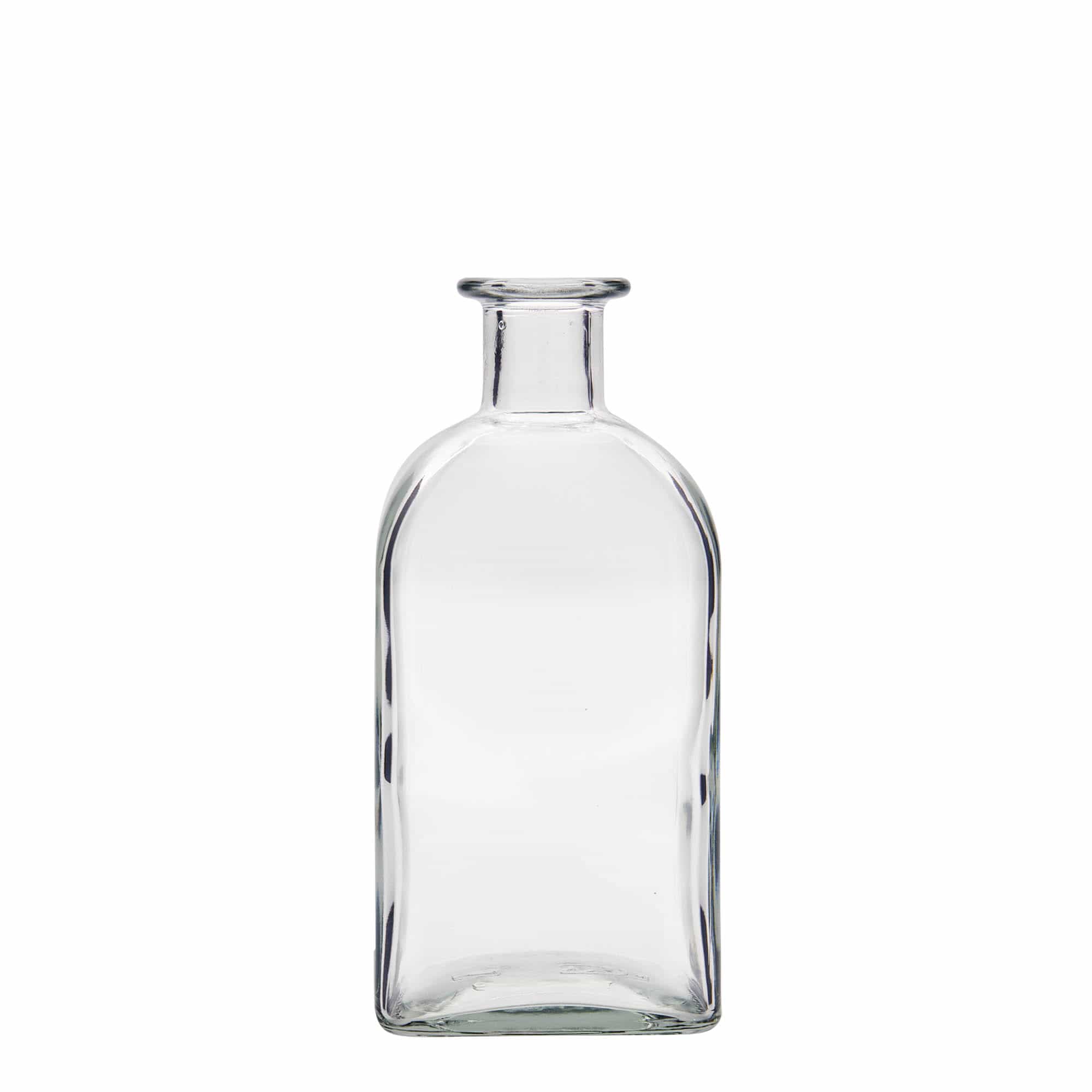 500 ml üvegpalack Apotheker Carré, négyzet alakú, nyílás: parafa dugó