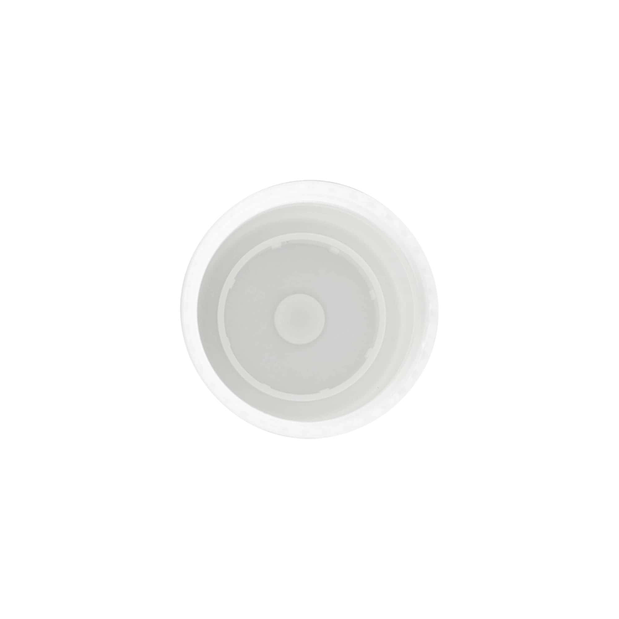 Sapka 50 ml-es roll-on üveghez, PP műanyag, fehér, nyíláshoz: csavarzár Sapka 50 ml-es roll-on üveghez, PP műanyag, fehér, nyíláshoz: csavarzár