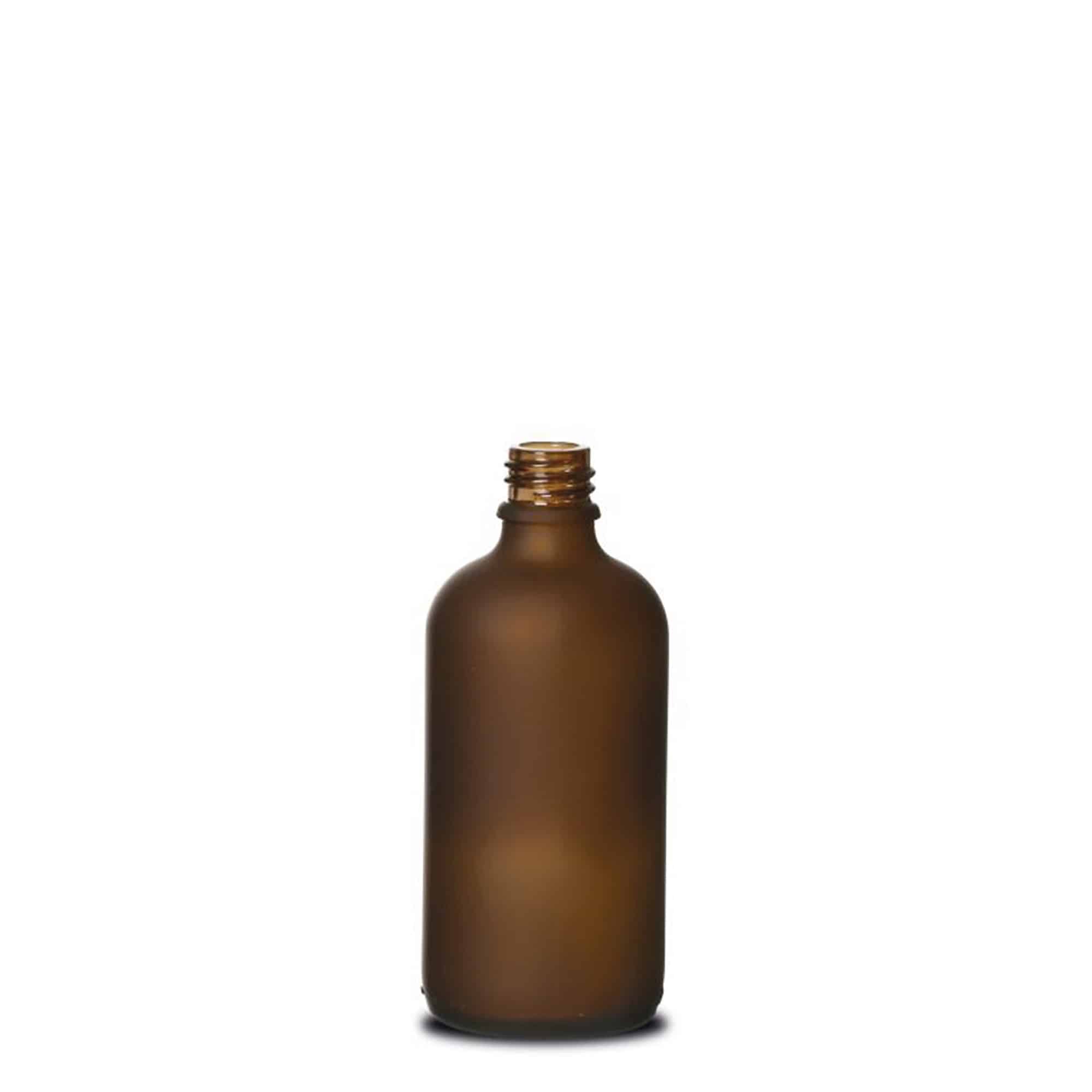 100 ml orvosi üveg, barna matt, nyílás: DIN 18 100 ml orvosi üveg, barna matt, nyílás: DIN 18