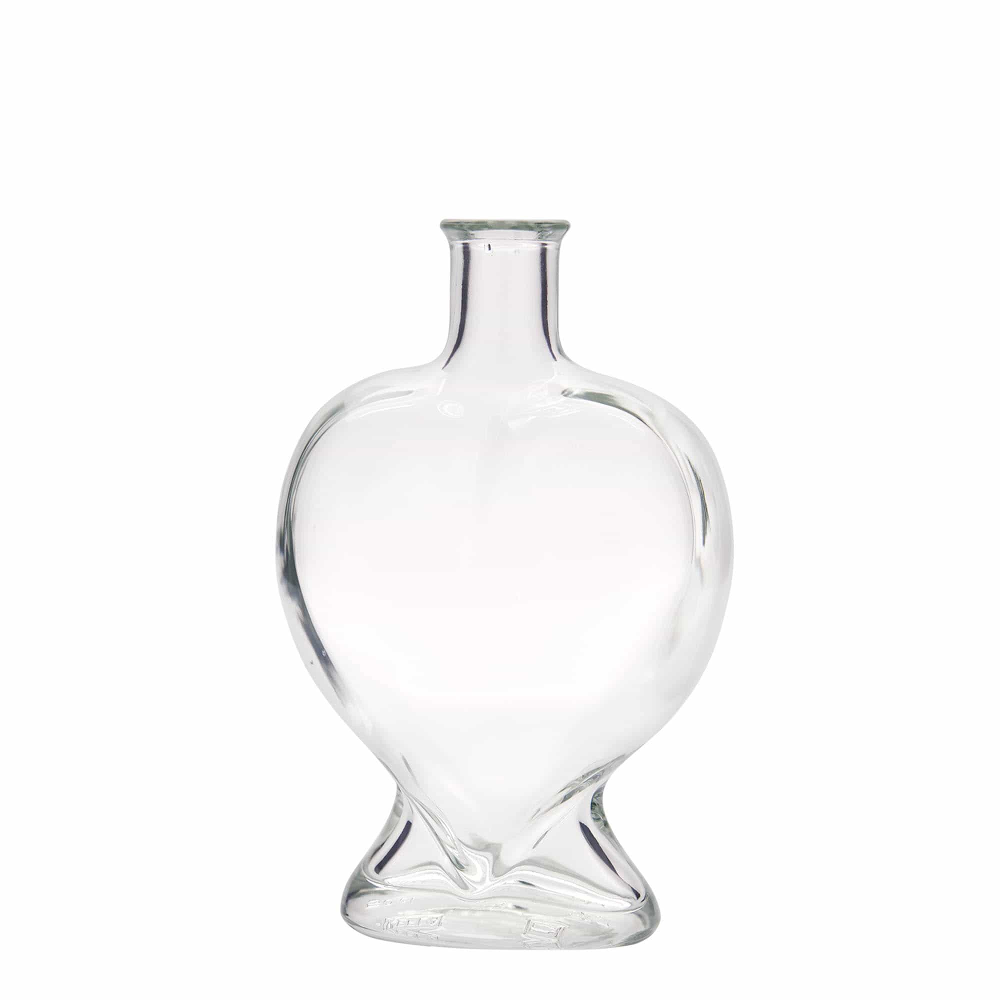 500 ml üveges palack 'Szív', nyílás: parafa